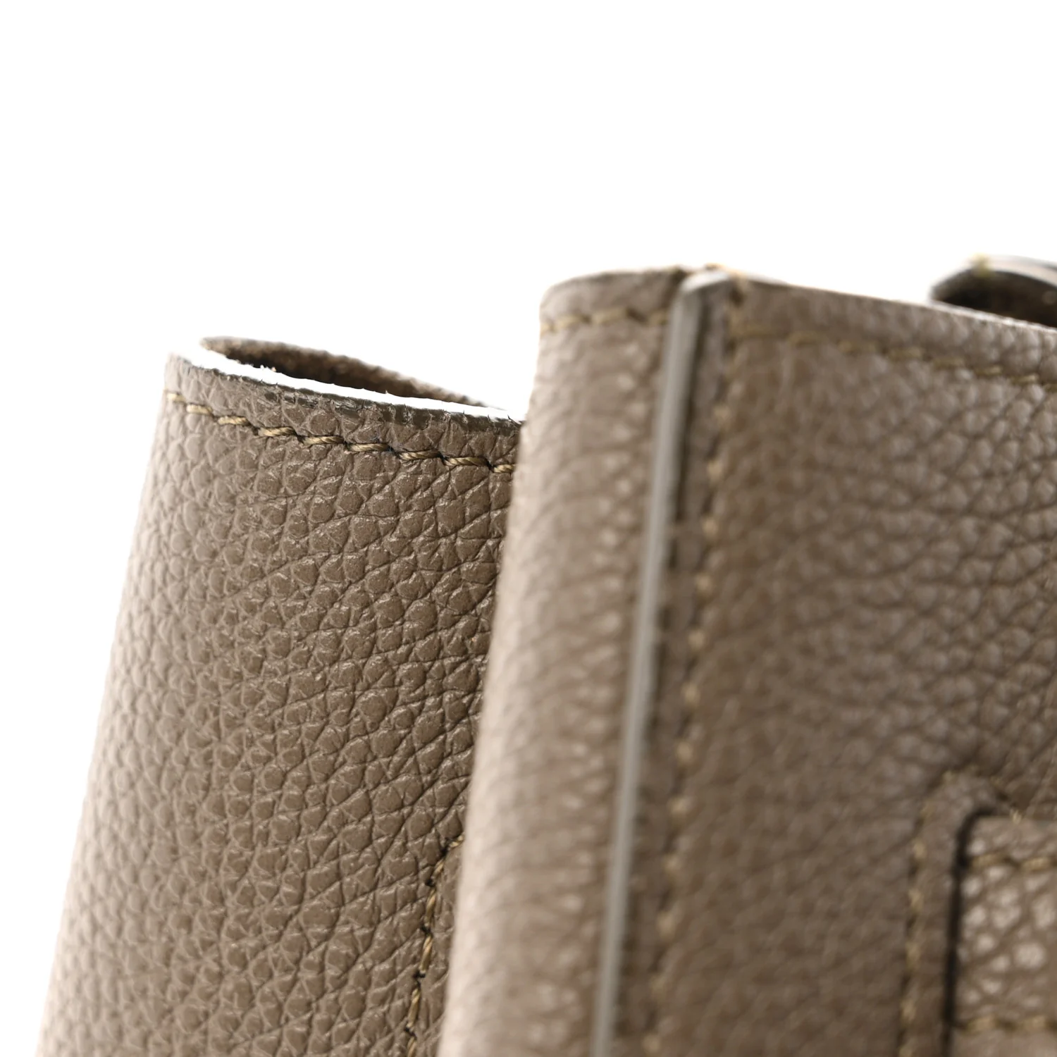 Soft Grained Calfskin Small Belt Cabas Phantom Taupe - Image 16