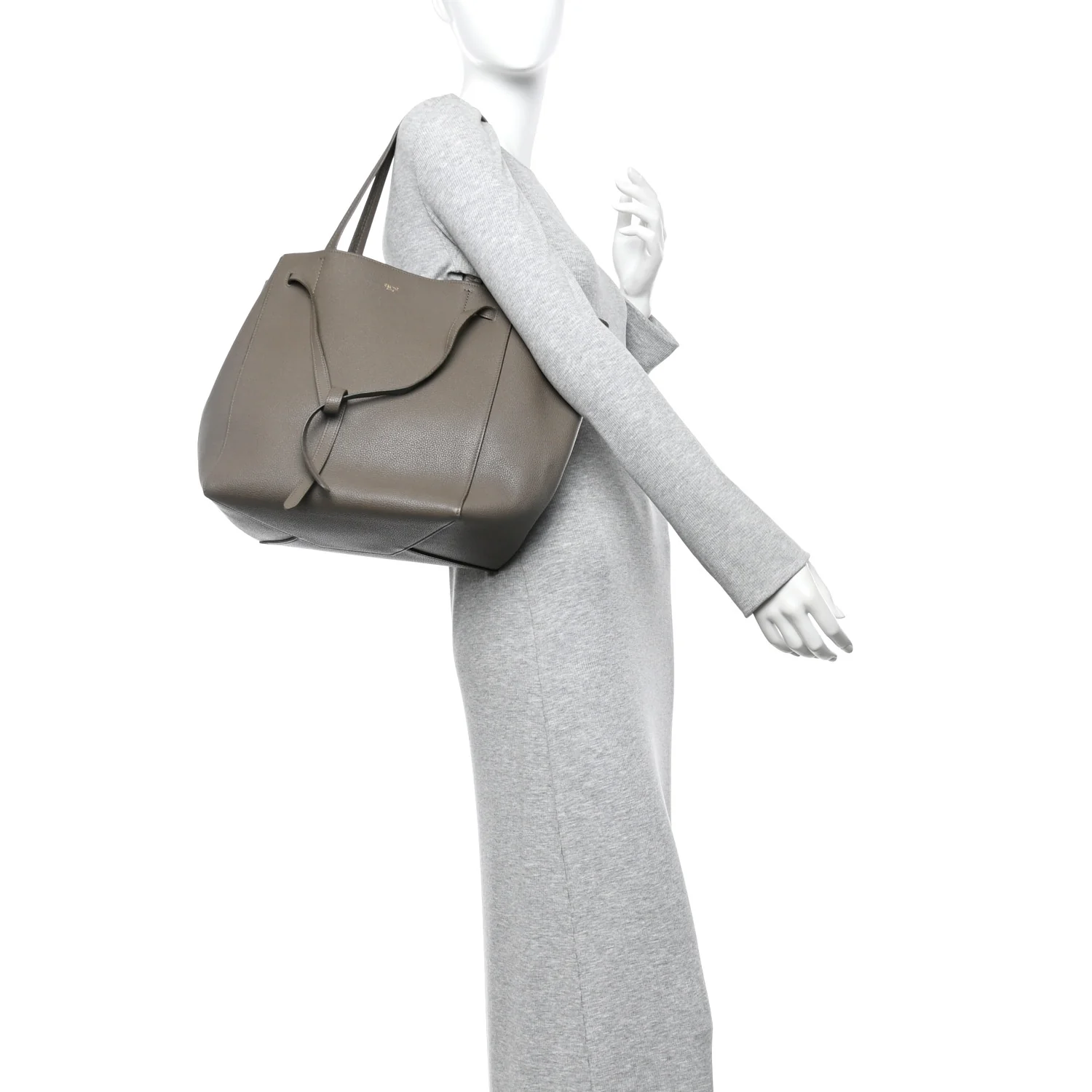 Soft Grained Calfskin Small Belt Cabas Phantom Taupe - Image 2