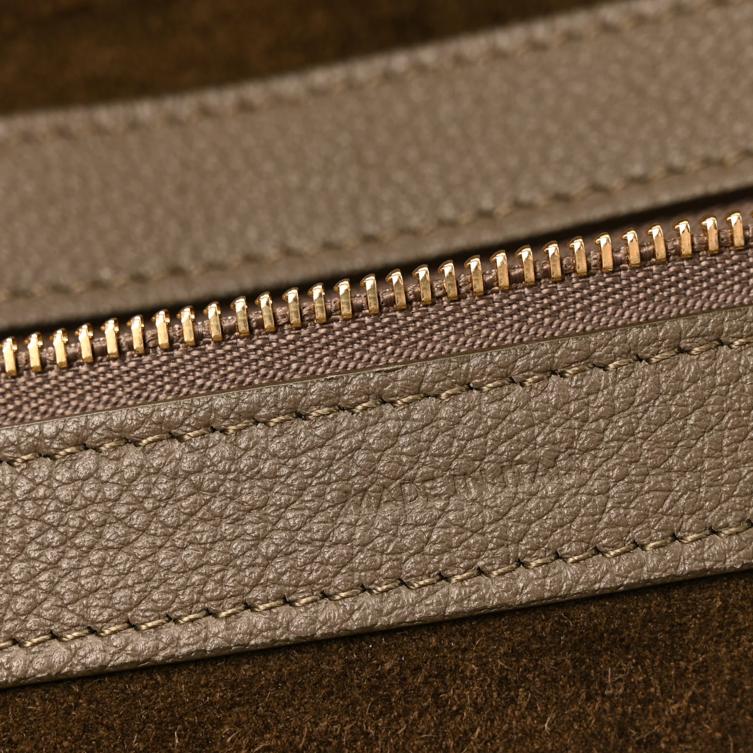Soft Grained Calfskin Small Belt Cabas Phantom Taupe - Image 7