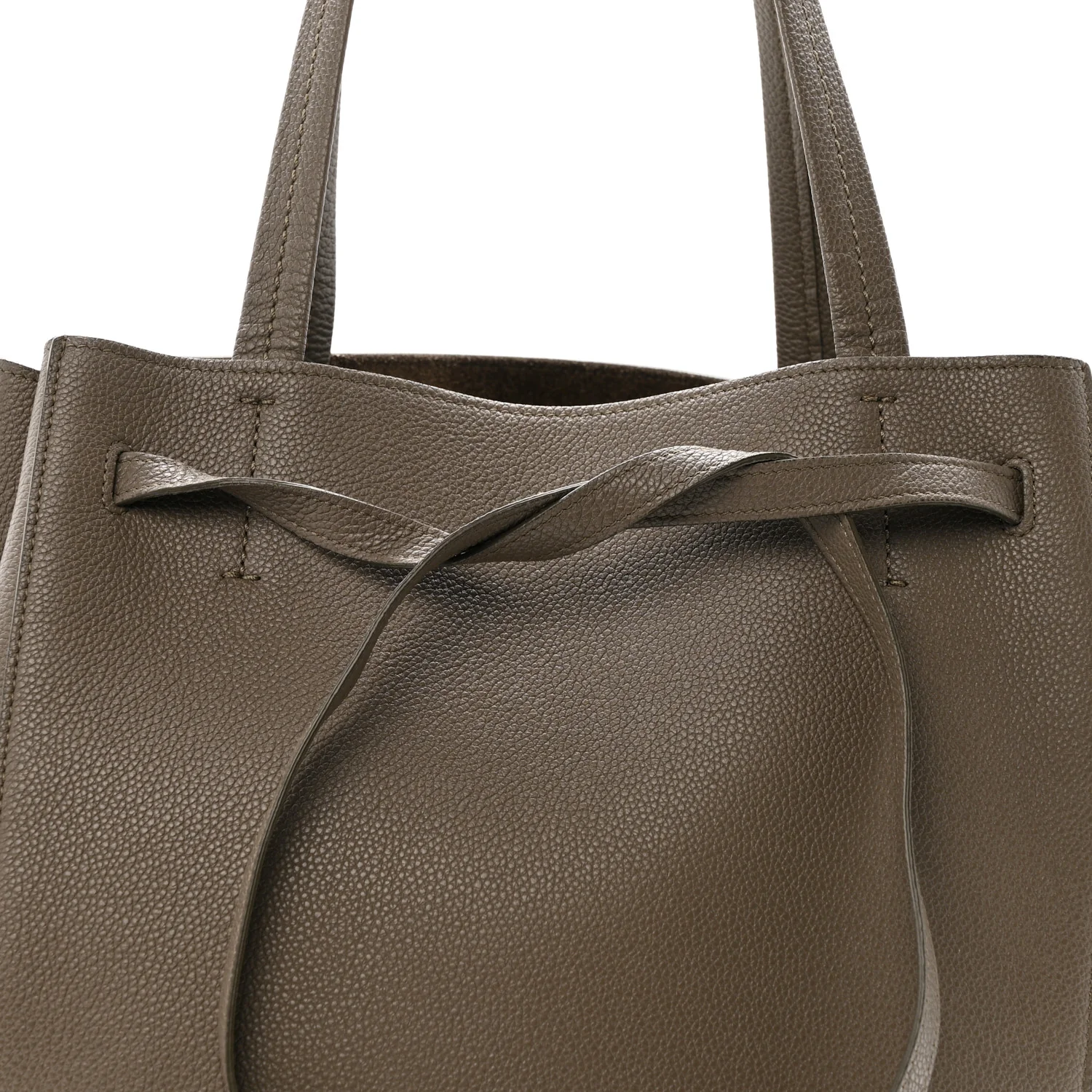 Soft Grained Calfskin Small Belt Cabas Phantom Taupe - Image 8
