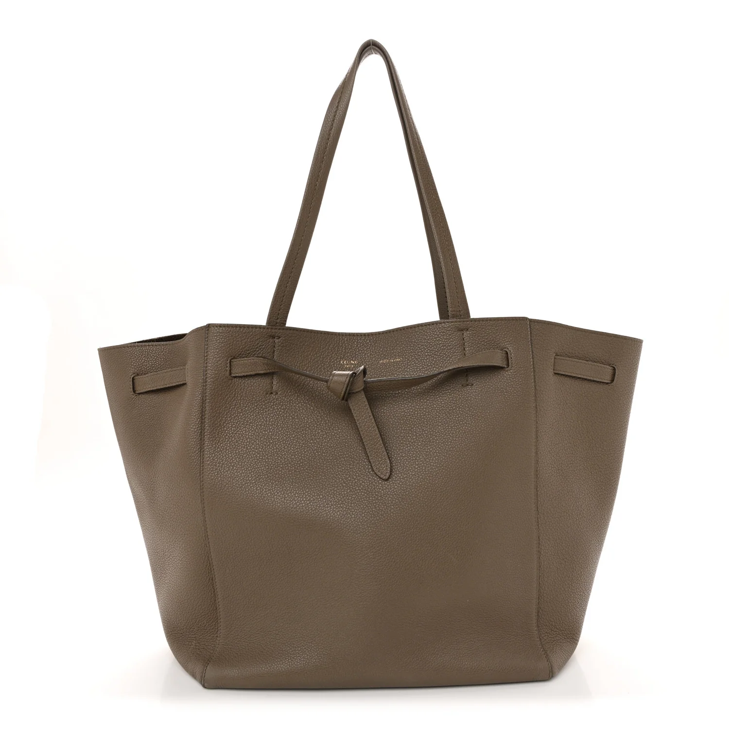 Soft Grained Calfskin Small Belt Cabas Taupe