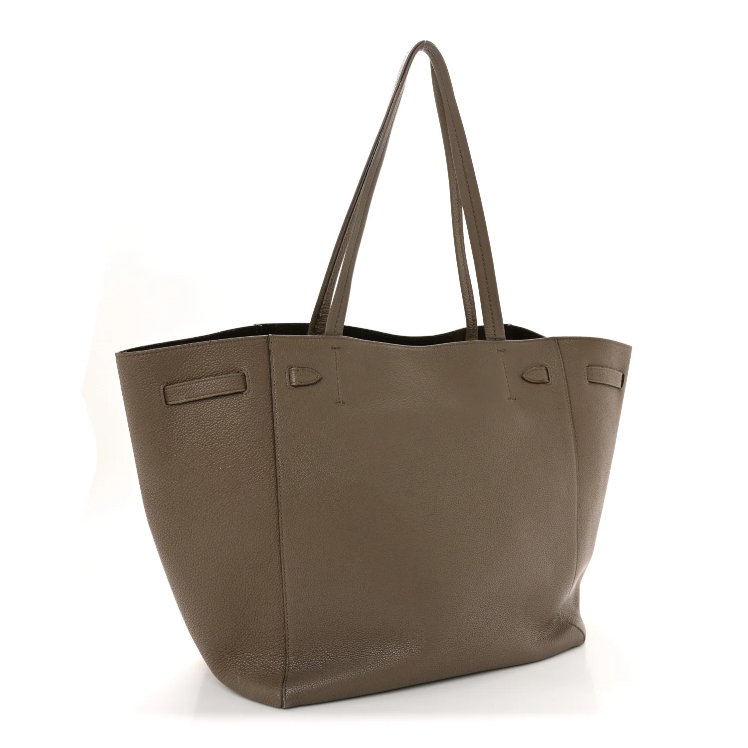 Soft Grained Calfskin Small Belt Cabas Taupe - Image 3
