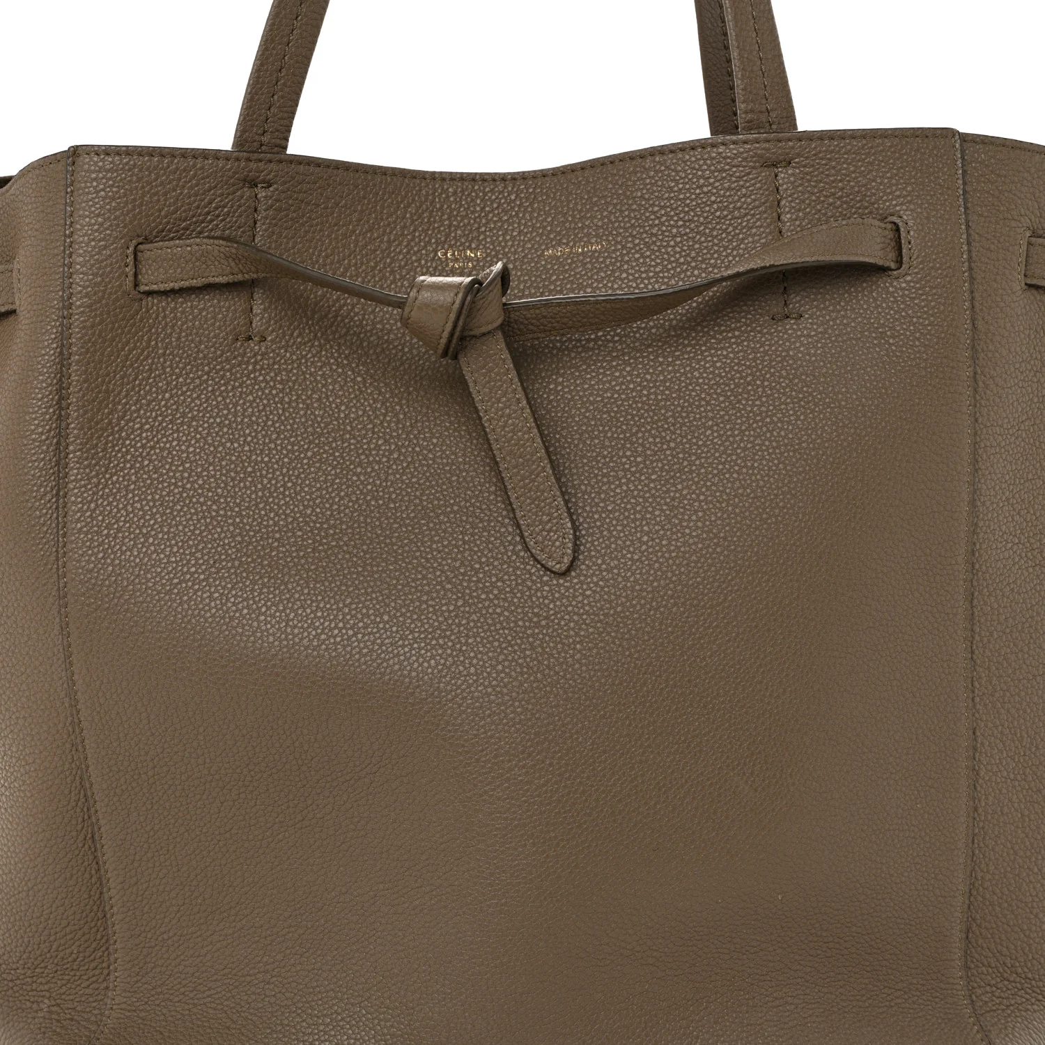 Soft Grained Calfskin Small Belt Cabas Taupe - Image 8