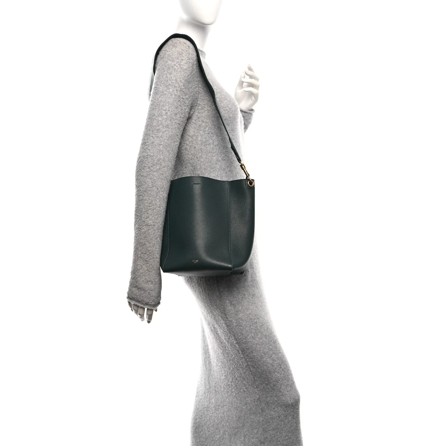Soft Grained Calfskin Small Sangle Bucket Bag Amazone - Image 2