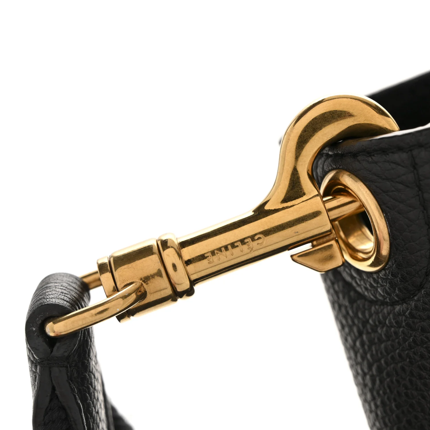 Soft Grained Calfskin Small Sangle Bucket Bag Black - Image 10
