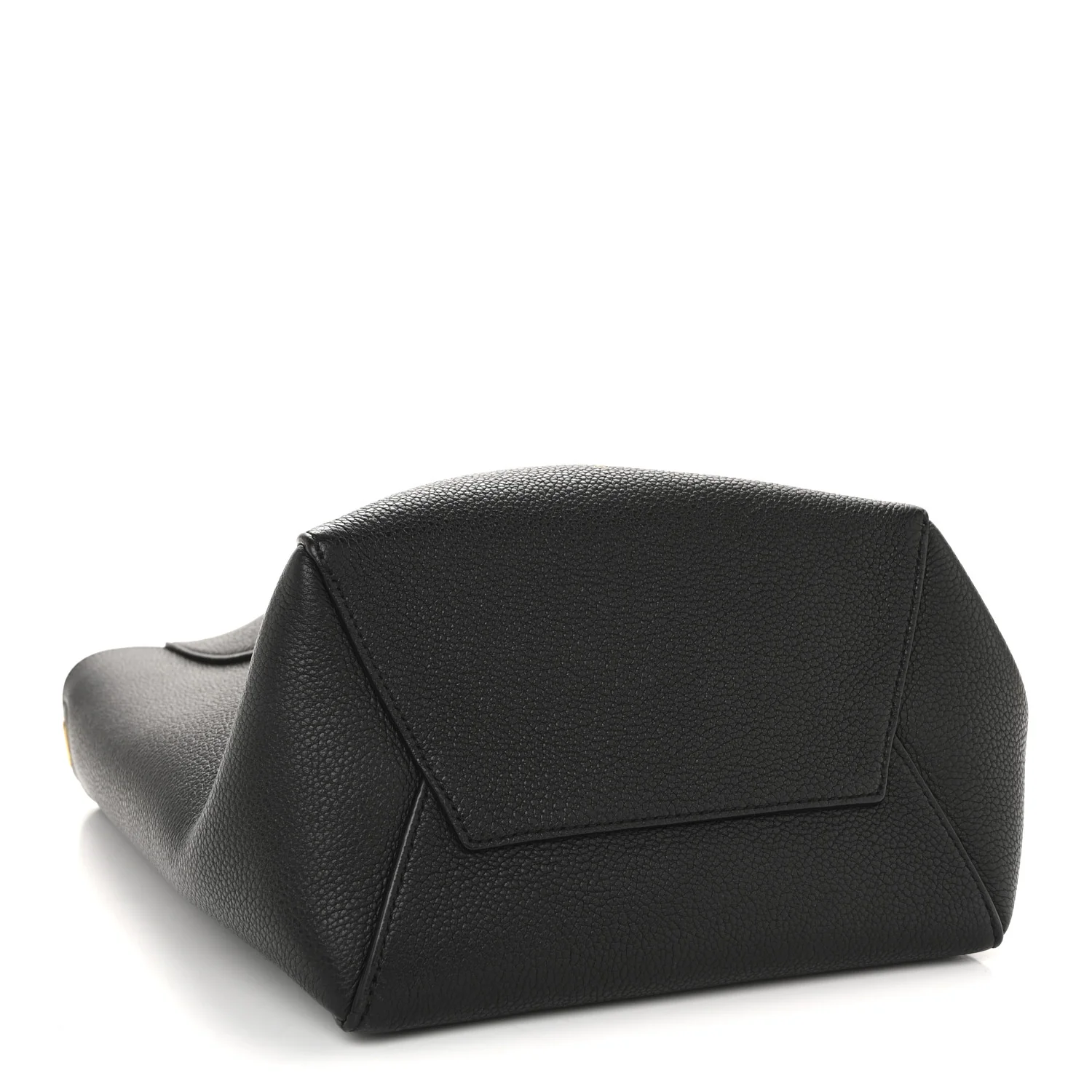 Soft Grained Calfskin Small Sangle Bucket Bag Black - Image 4