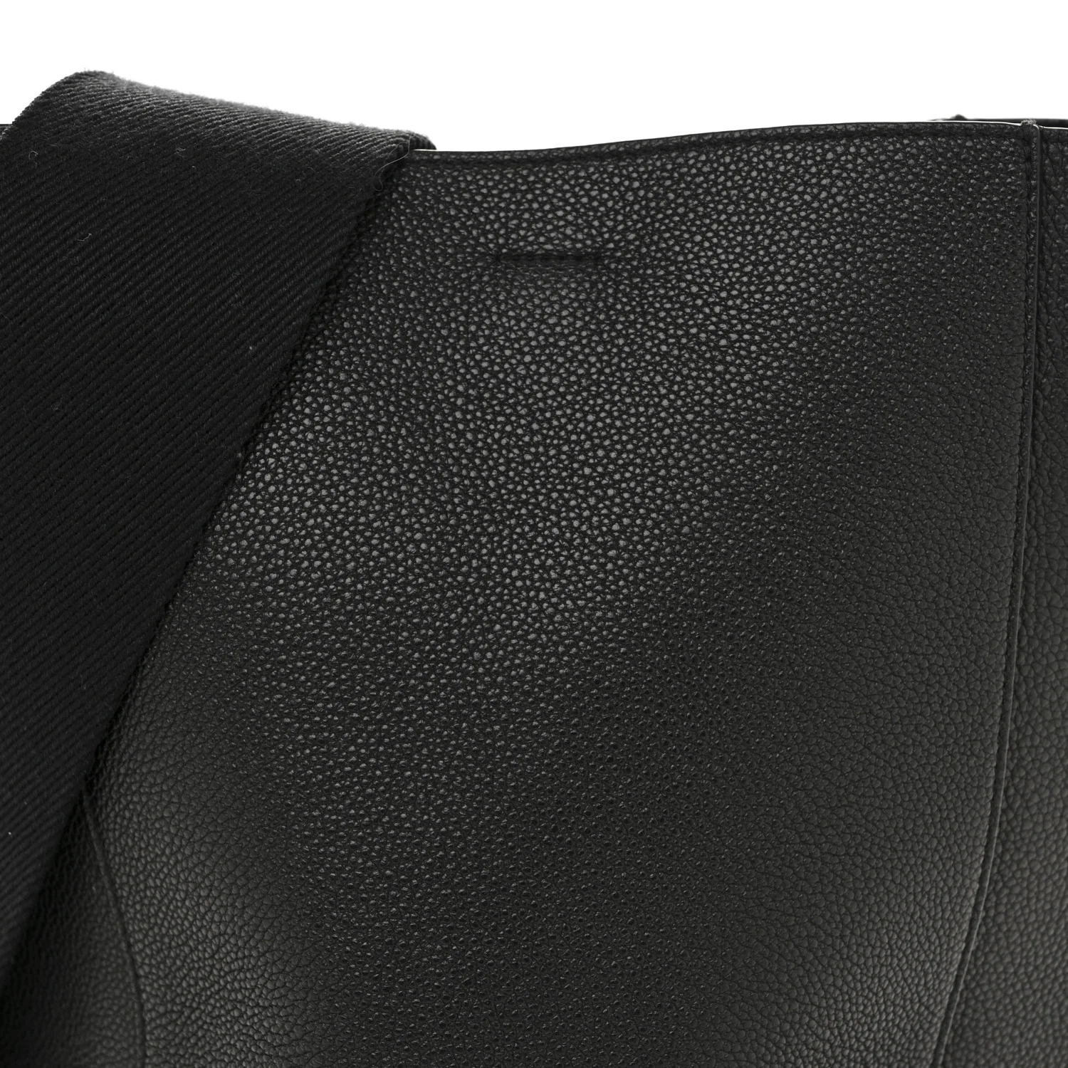 Soft Grained Calfskin Small Sangle Bucket Bag Black - Image 7