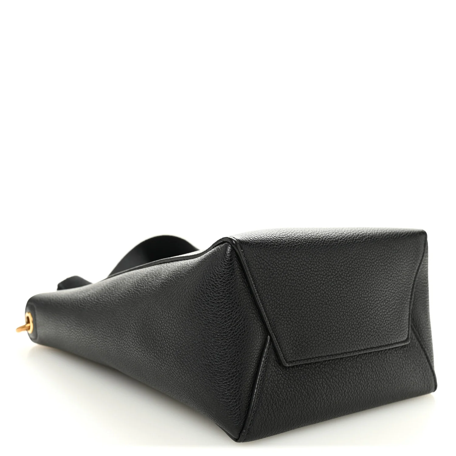 Soft Grained Calfskin Small Sangle Bucket Bag Black - Image 4