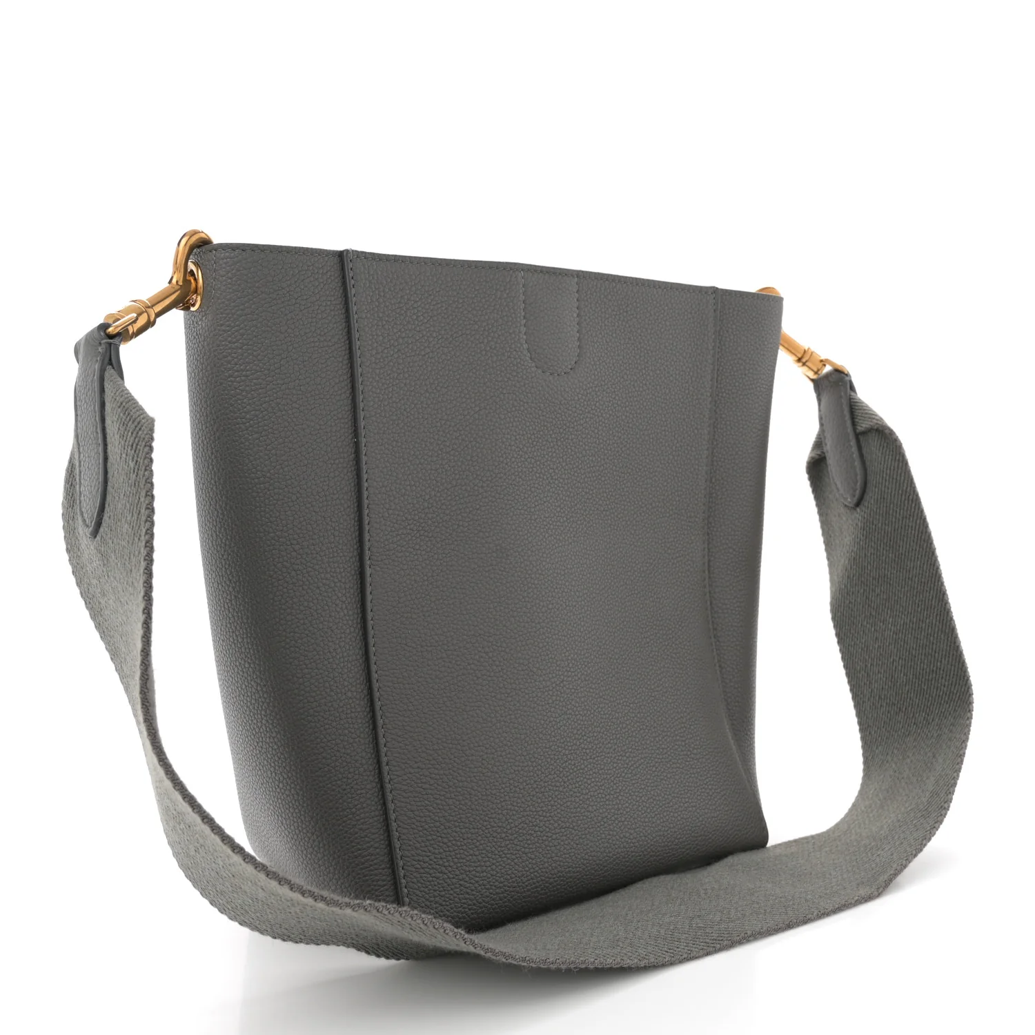 Soft Grained Calfskin Small Sangle Bucket Bag Kohl - Image 3