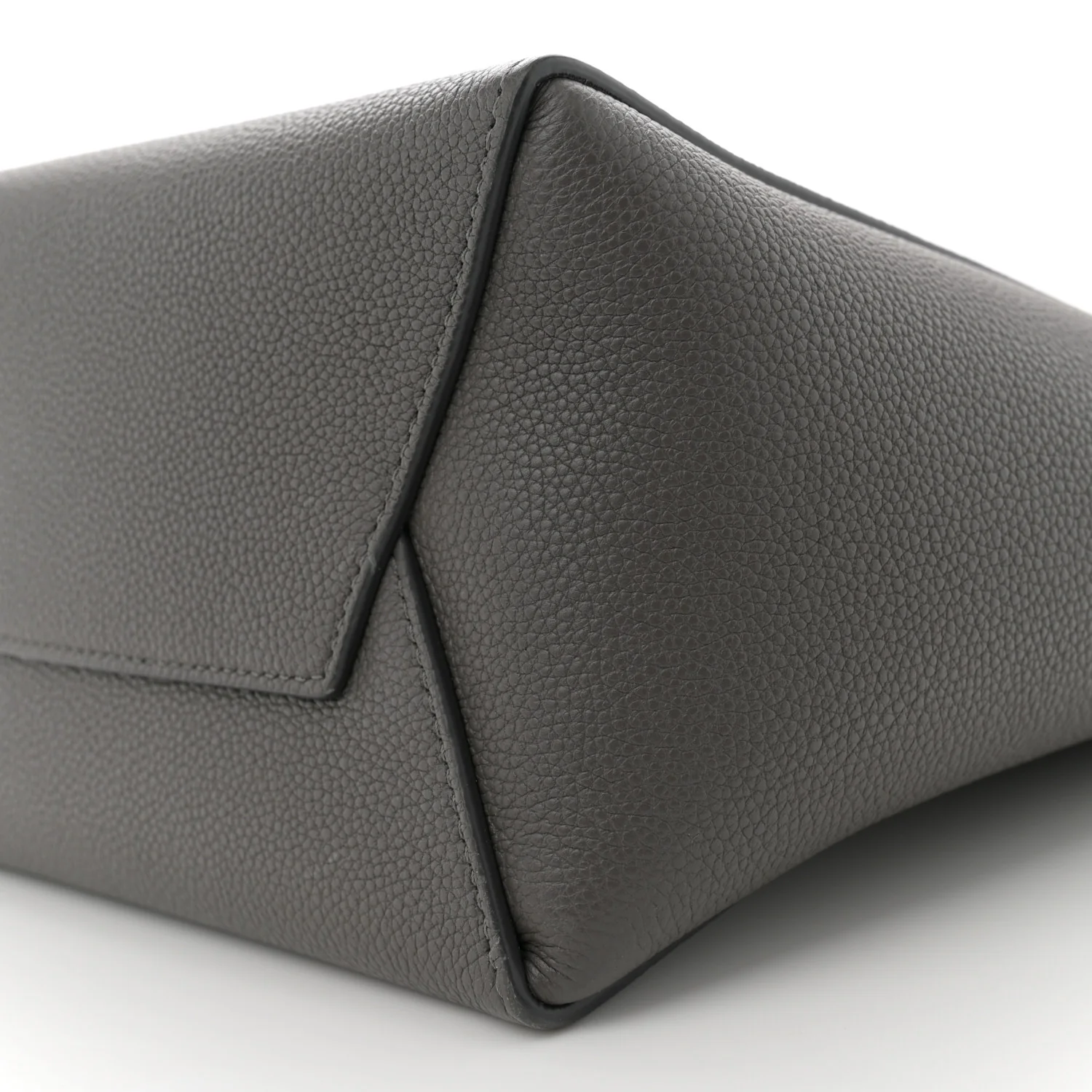 Soft Grained Calfskin Small Sangle Bucket Bag Kohl - Image 9