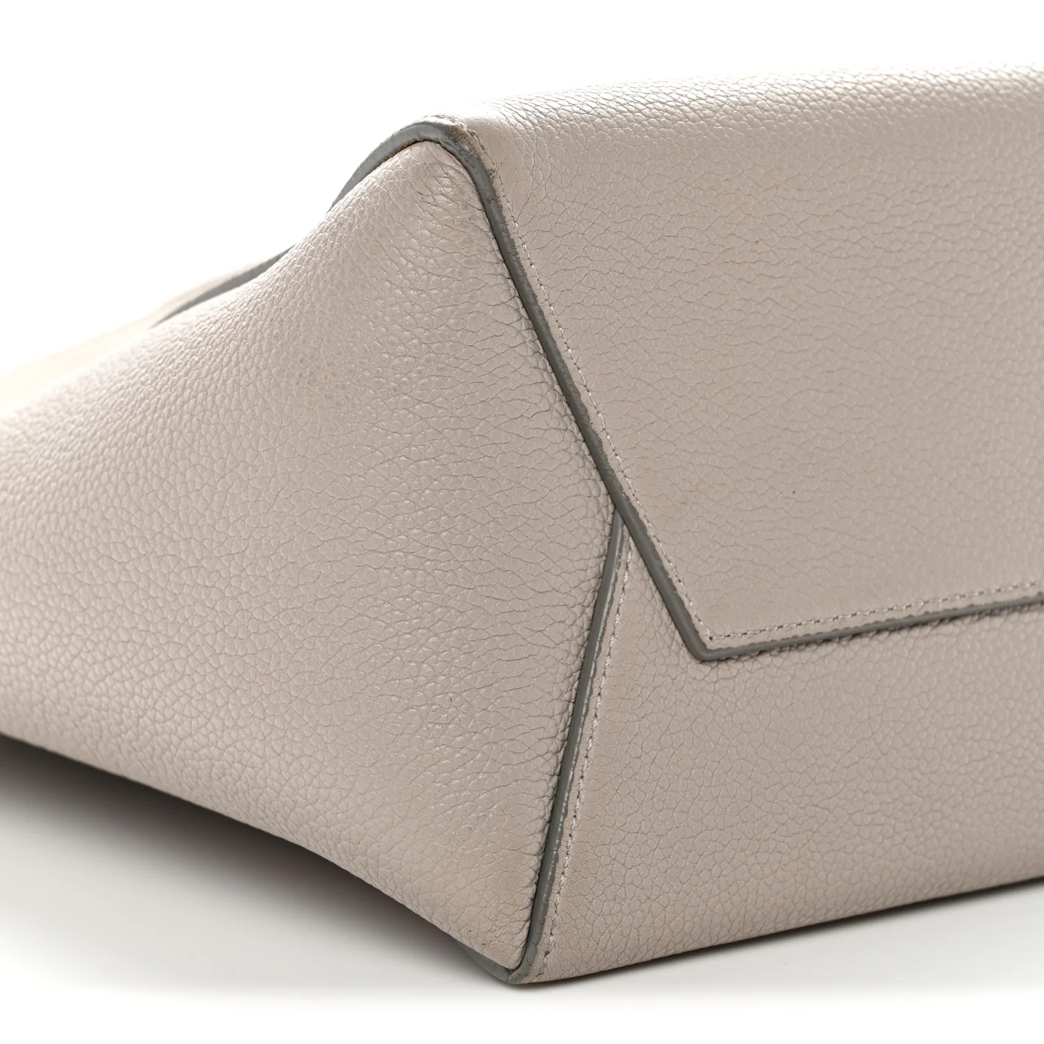 Soft Grained Calfskin Small Sangle Bucket Bag Light Taupe - Image 7