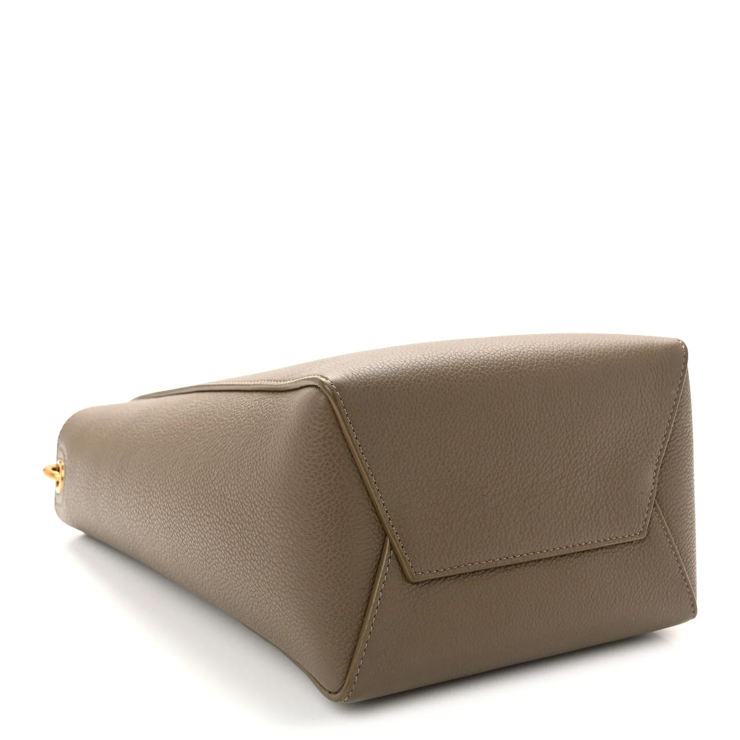 Soft Grained Calfskin Small Sangle Bucket Bag Taupe - Image 4