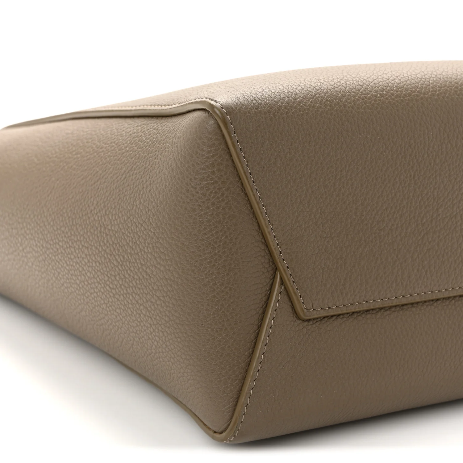 Soft Grained Calfskin Small Sangle Bucket Bag Taupe - Image 9