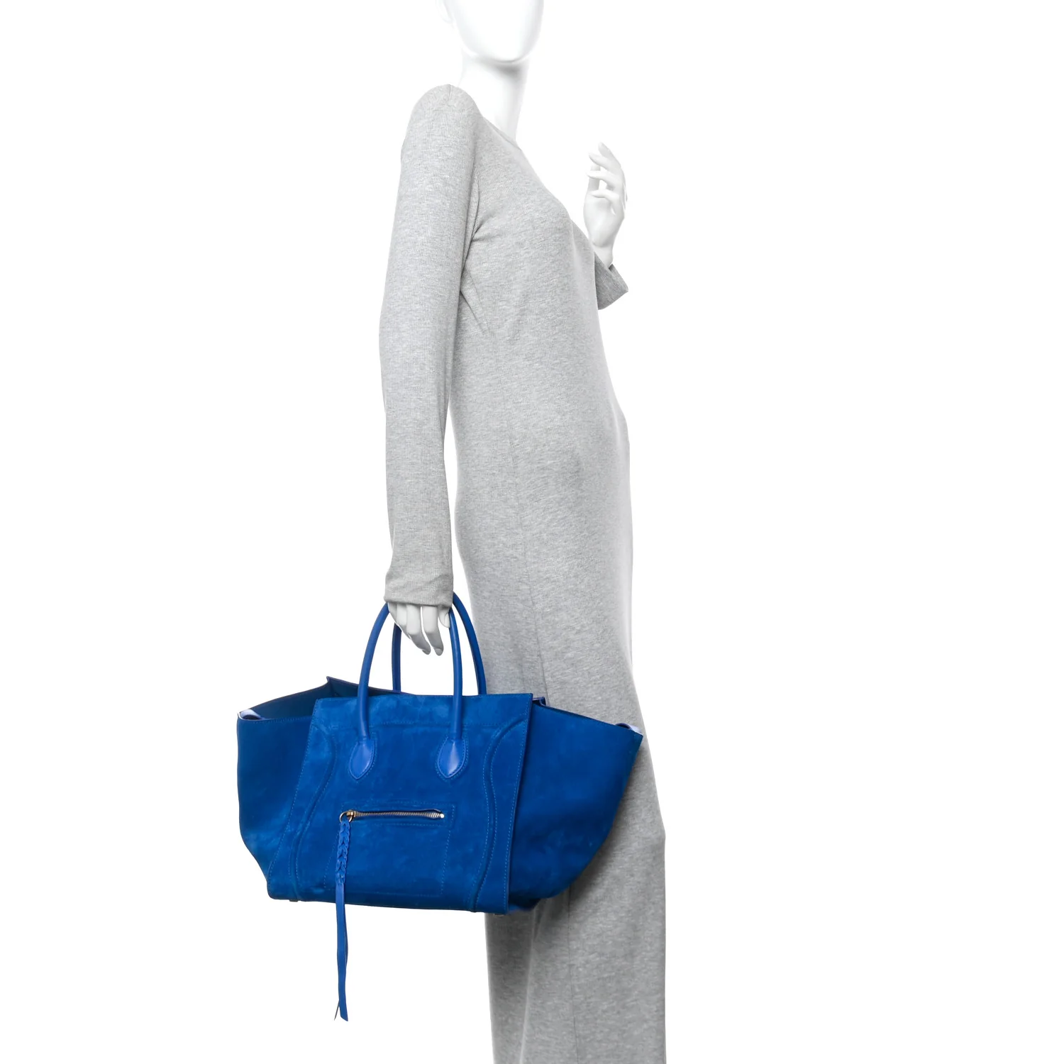 Suede Small Phantom Luggage Blue - Image 3