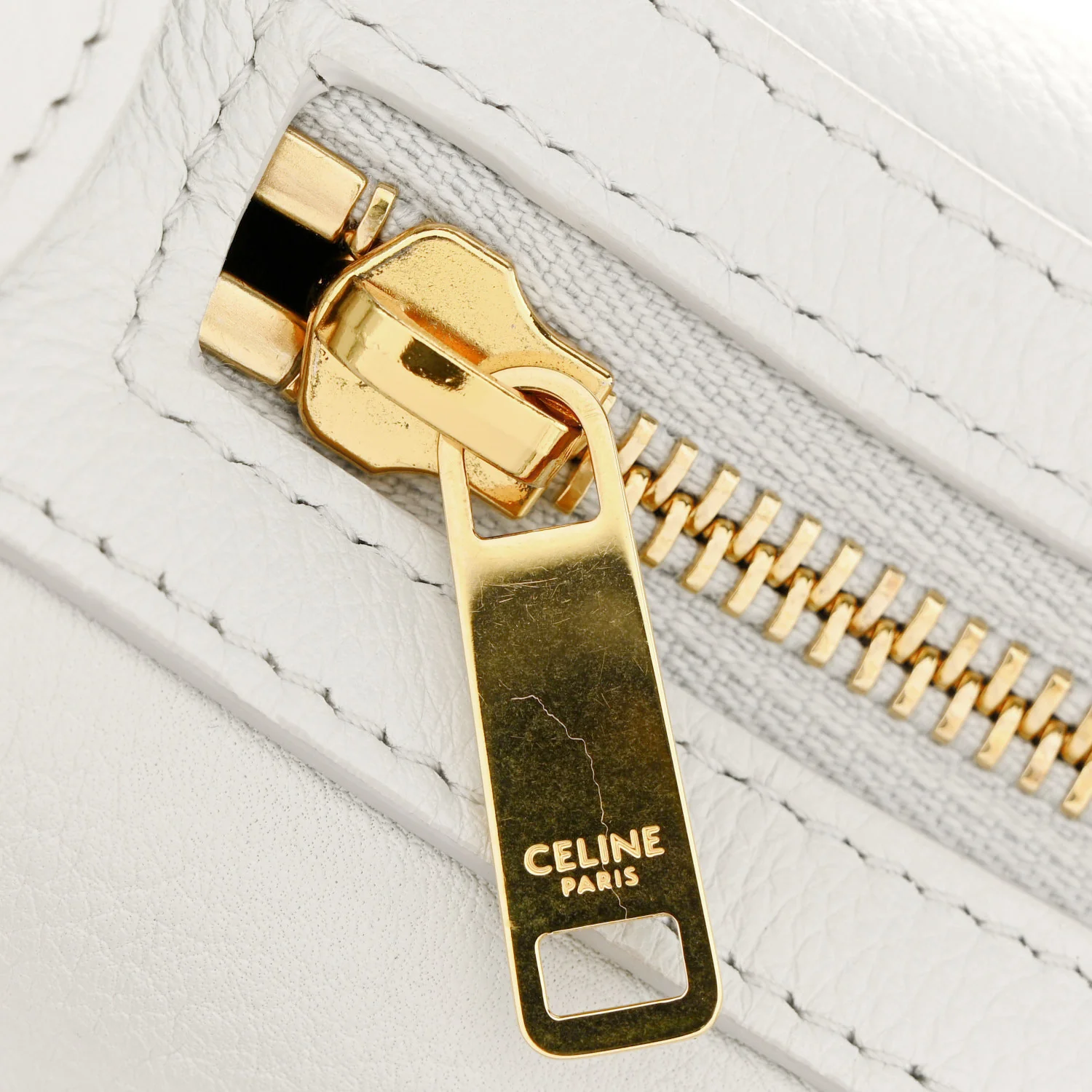 Supple Calfskin Cuir Triomphe Heloise Shoulder Bag Light Stone - Image 12