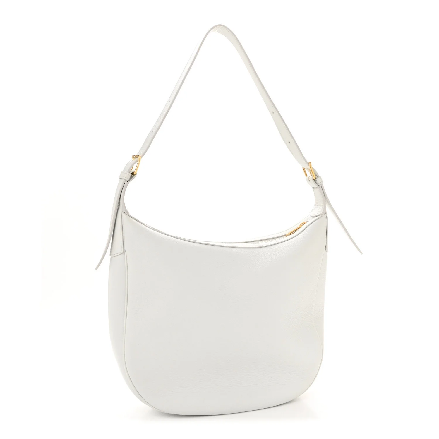 Supple Calfskin Cuir Triomphe Heloise Shoulder Bag Light Stone - Image 3