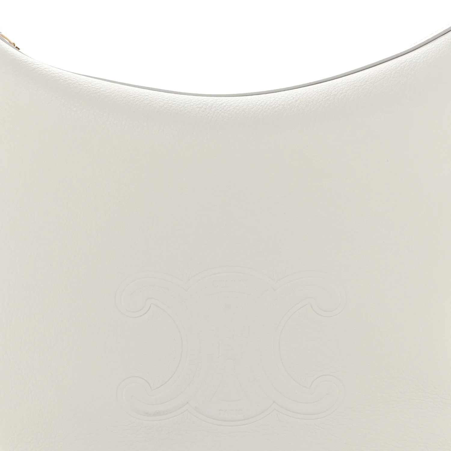 Supple Calfskin Cuir Triomphe Heloise Shoulder Bag Light Stone - Image 9