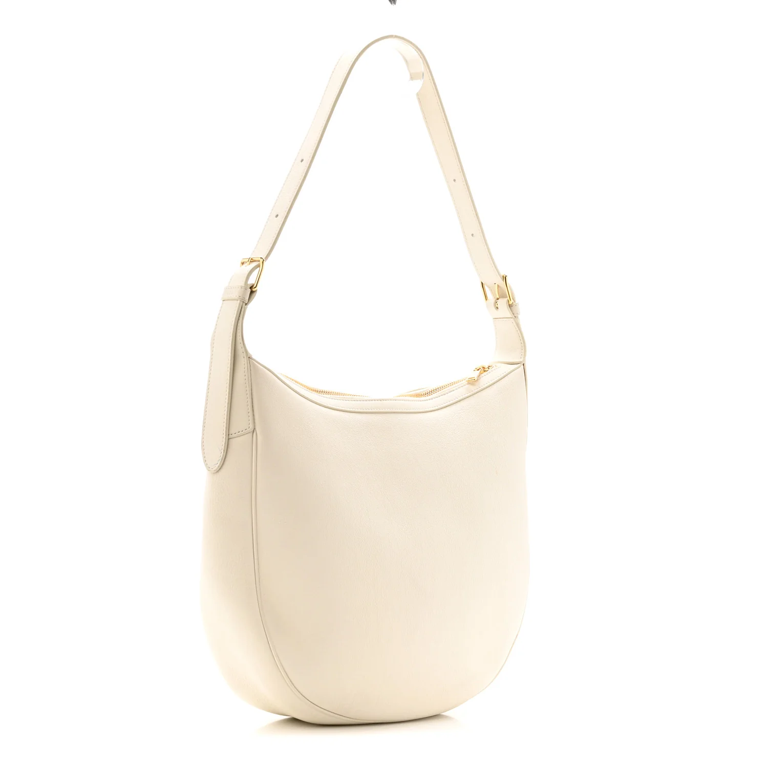 Supple Calfskin Cuir Triomphe Heloise Shoulder Bag White - Image 3
