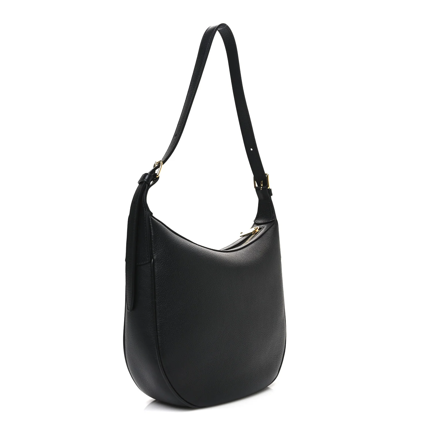 Supple Calfskin Cuir Triomphe Small Heloise Shoulder Bag Black - Image 3