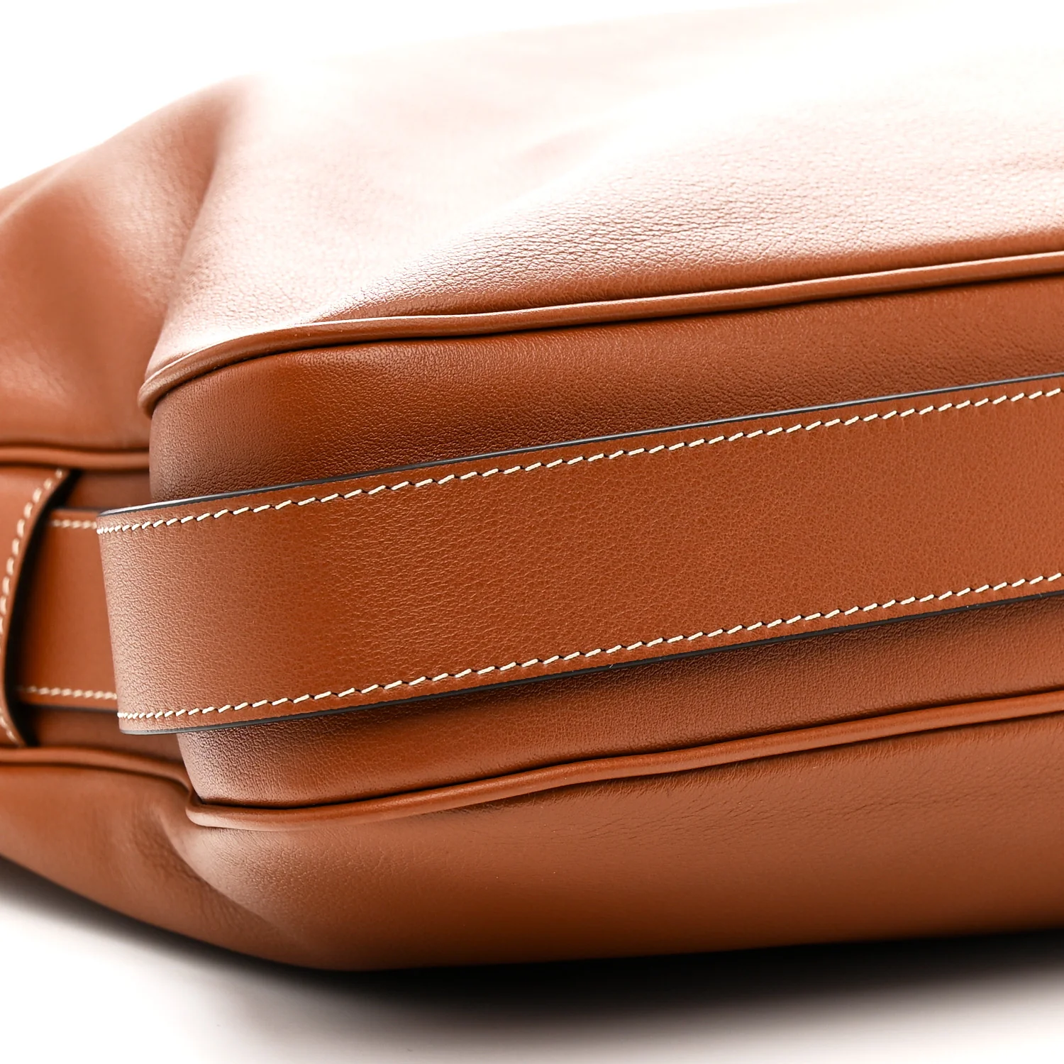 Supple Calfskin Large Romy Shoulder Bag Tan - Image 10