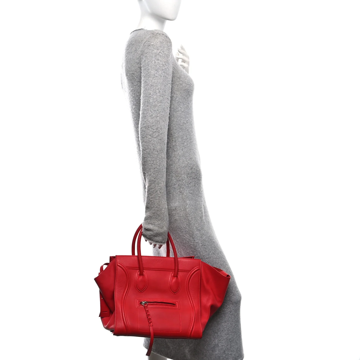 Supple Calfskin Medium Phantom Luggage Vermillion - Image 2
