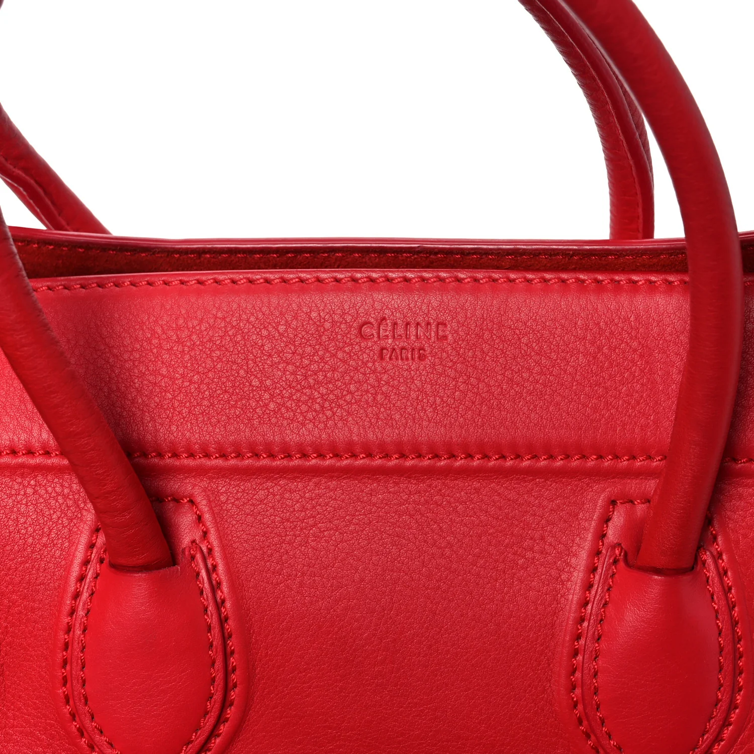 Supple Calfskin Medium Phantom Luggage Vermillion - Image 7