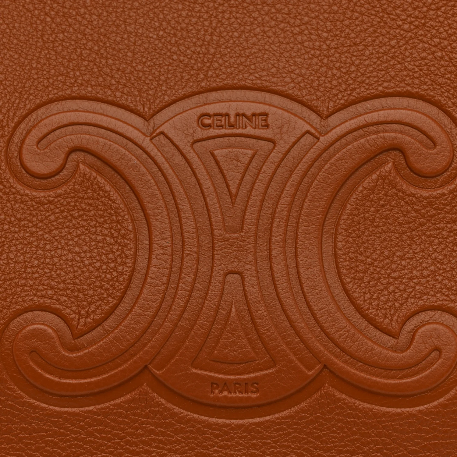 Supple Calfskin Medium Triomphe Heloise Shoulder Bag Tan - Image 7