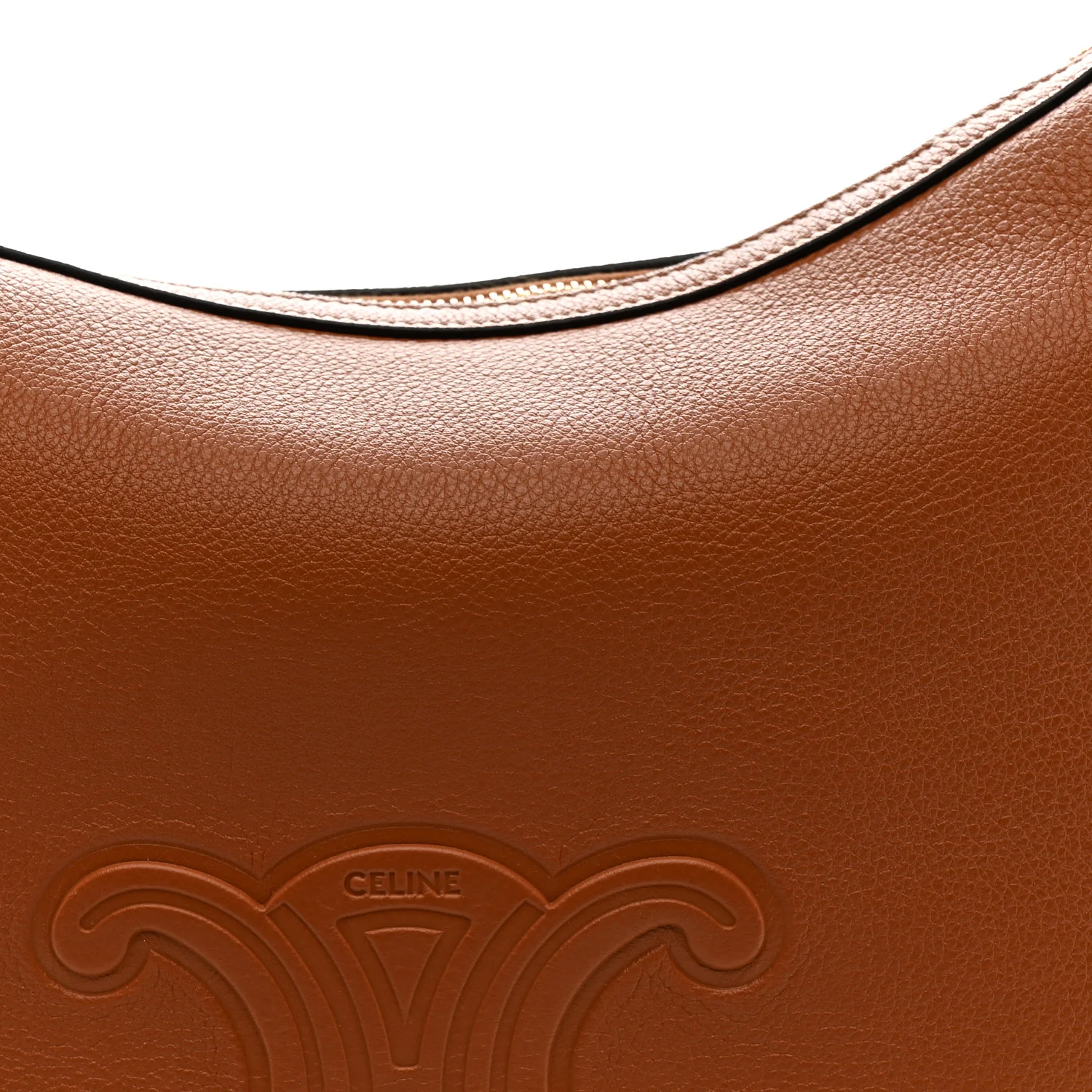 Supple Calfskin Medium Triomphe Heloise Shoulder Bag Tan - Image 9