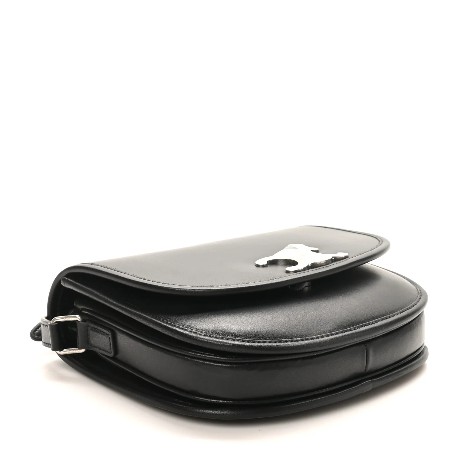 Supple Calfskin Triomphe Medium Besace Black - Image 4