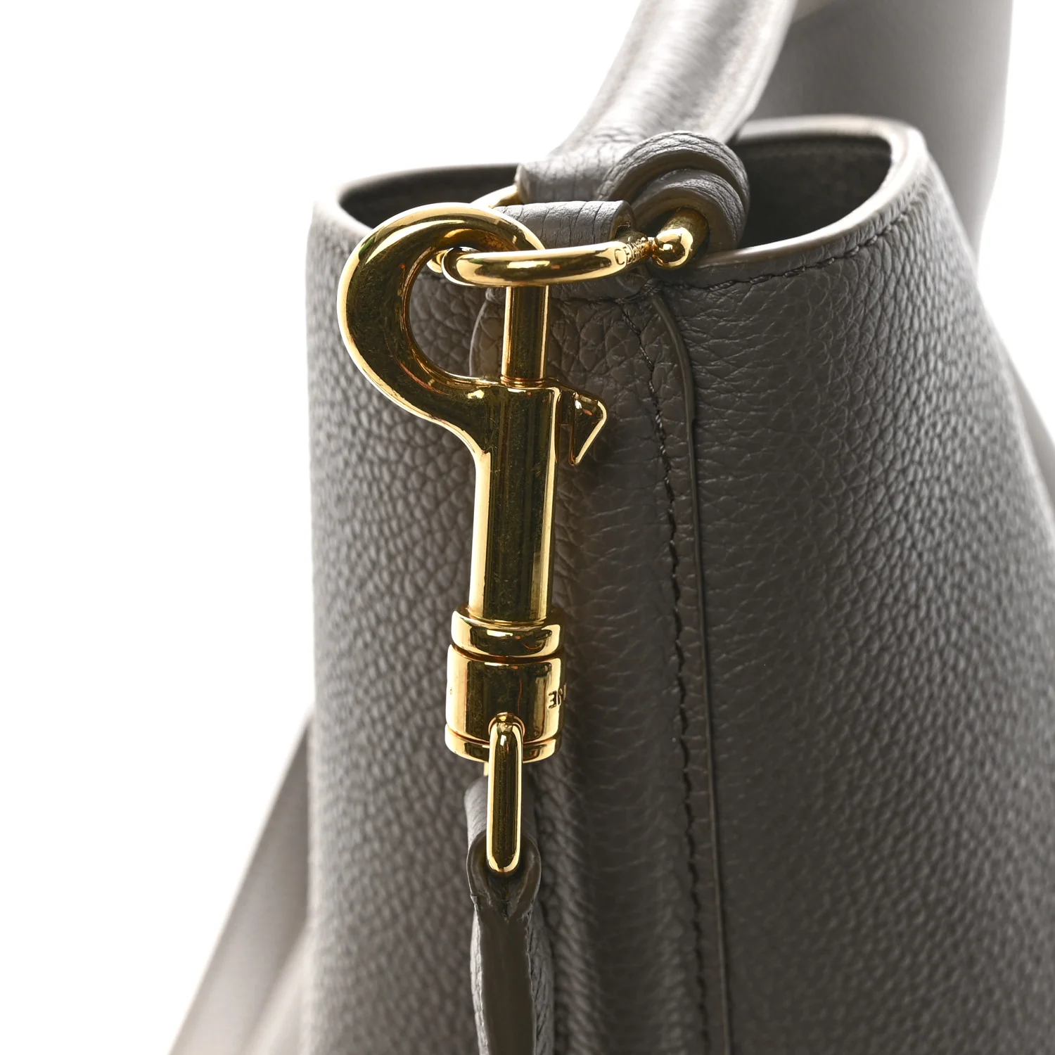 Supple Grained Calfskin Bucket 16 Bag Pebble - Image 13