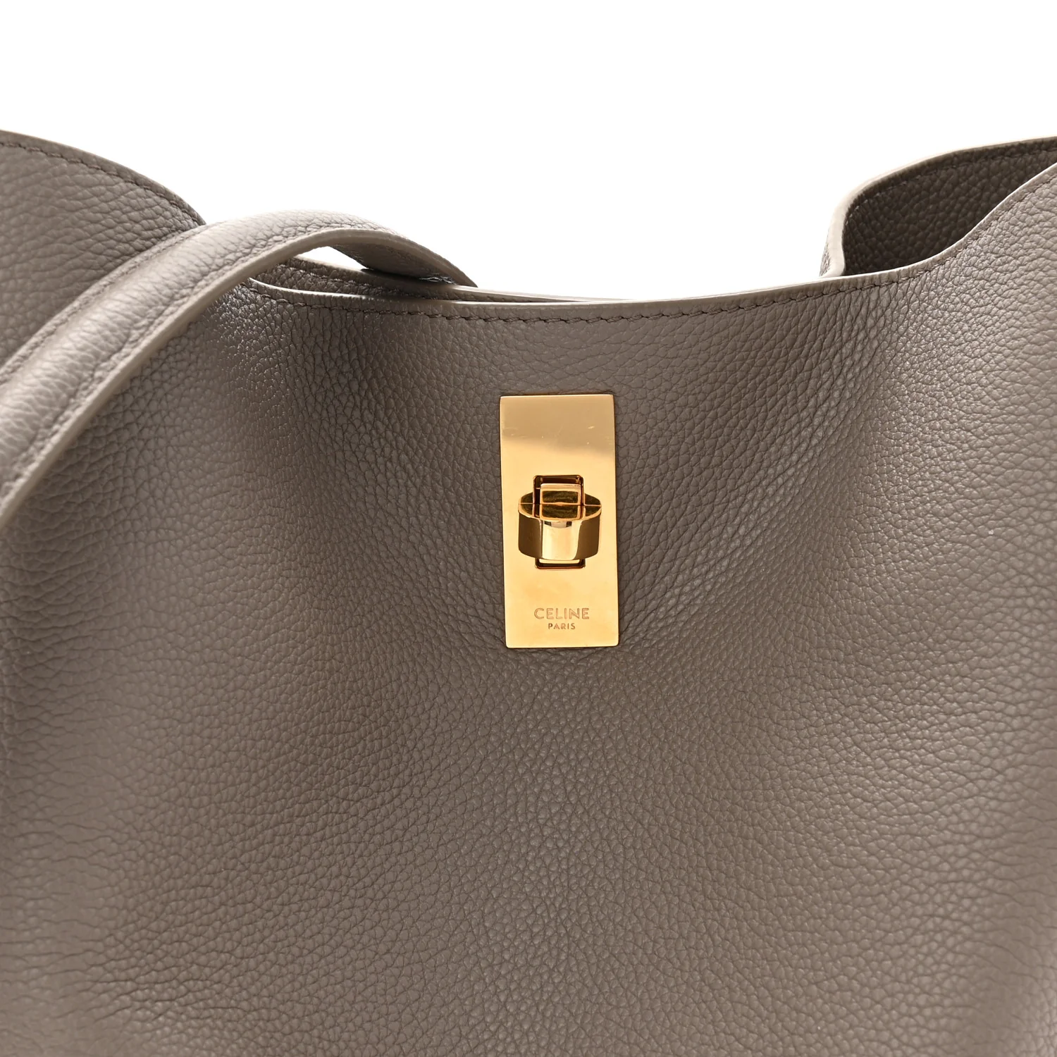 Supple Grained Calfskin Bucket 16 Bag Pebble - Image 9