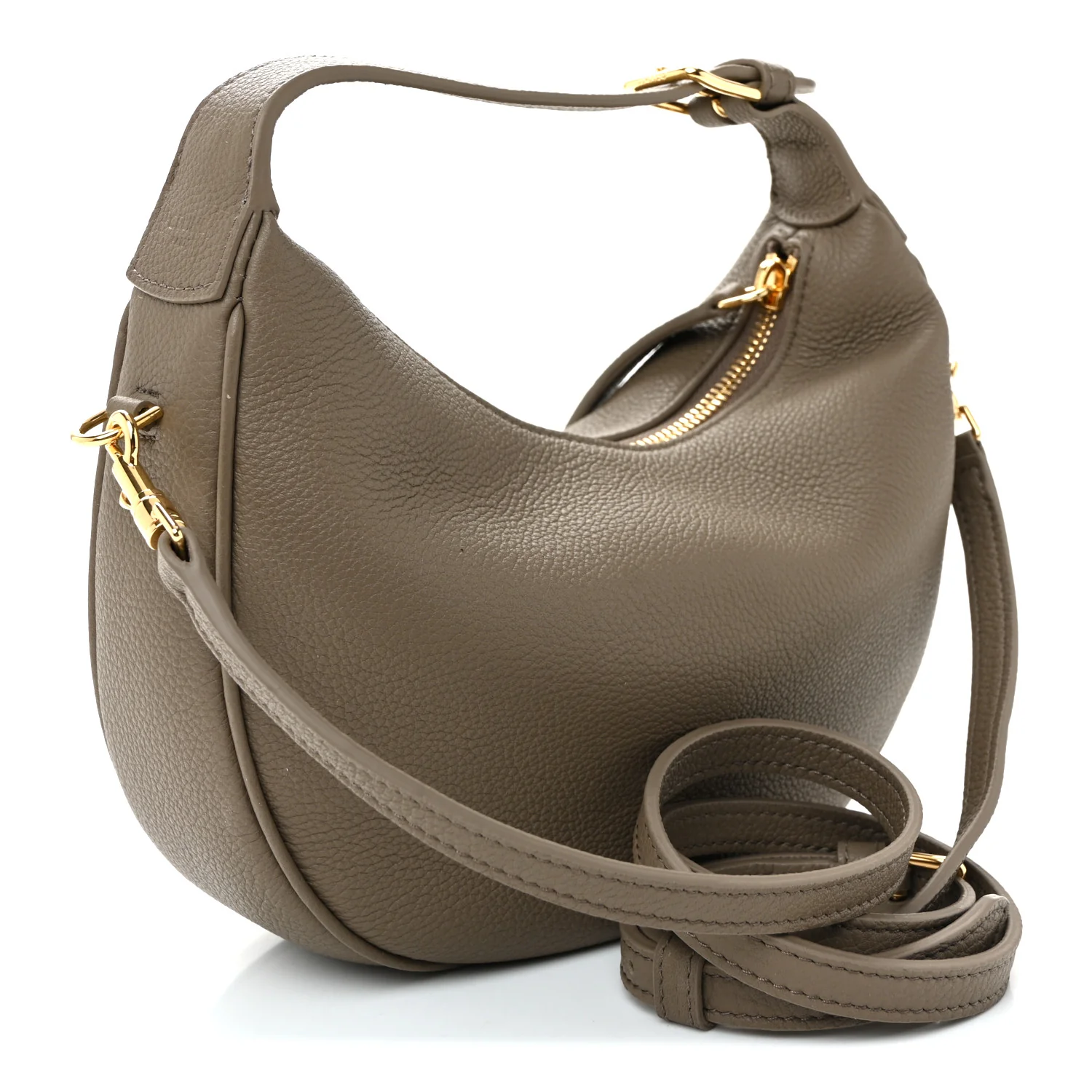 Supple Grained Calfskin Teen Lulu Shoulder Bag Souris - Image 3