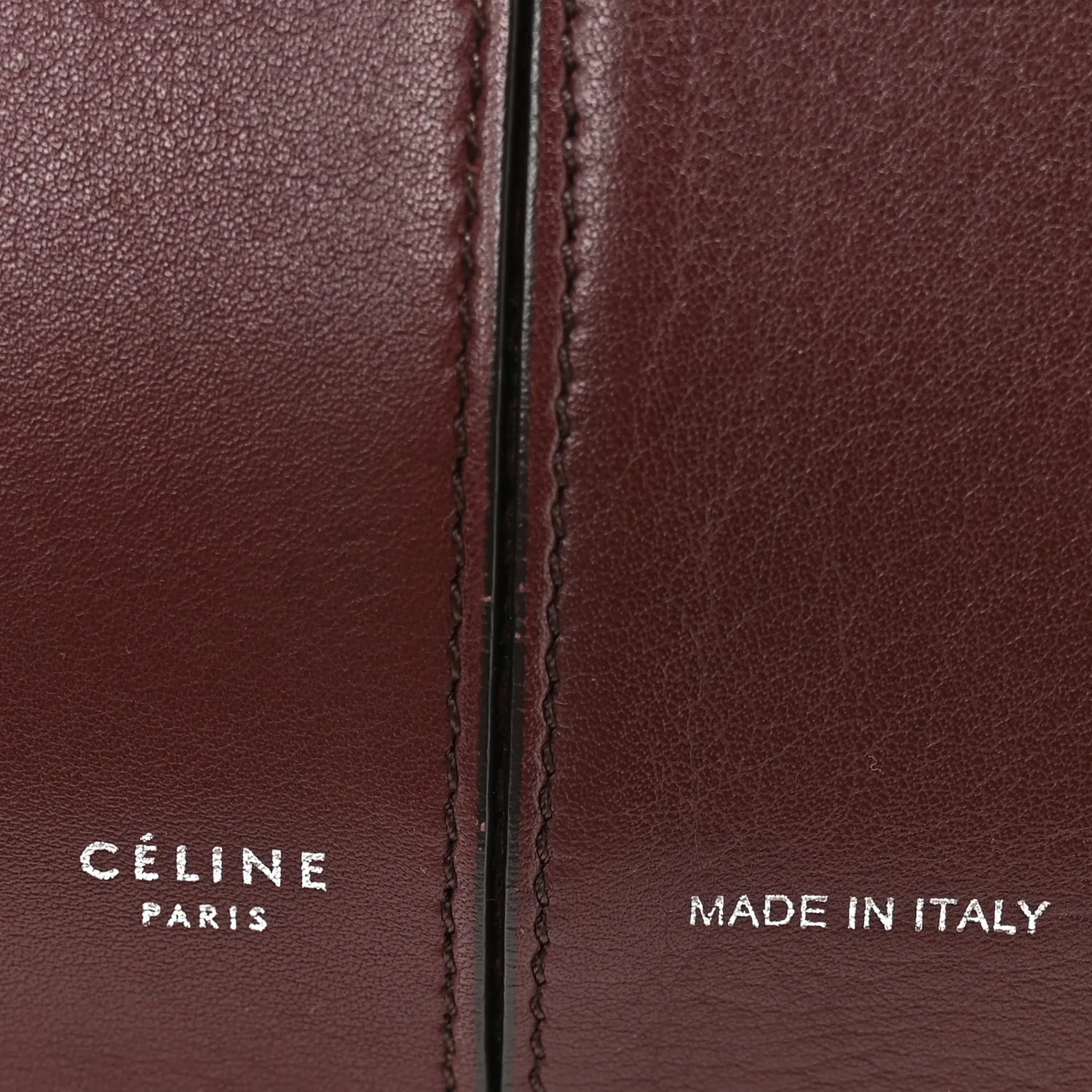 Supple Natural Calfskin Medium Tri-Fold Bag Burgundy - Image 7