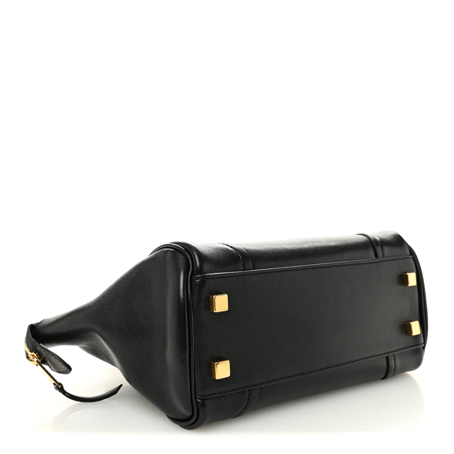 Supple Shiny Lambskin Small New Luggage Black - Image 4