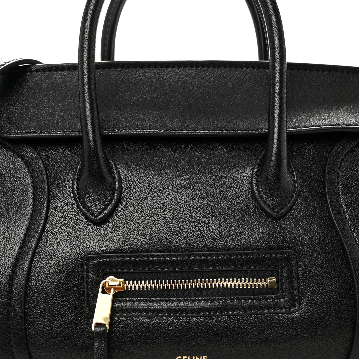 Supple Shiny Lambskin Small New Luggage Black - Image 8
