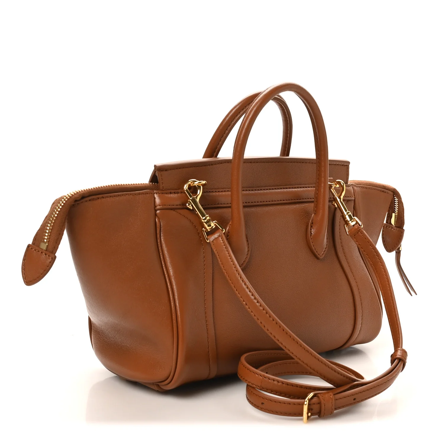 Supple Shiny Lambskin Small New Luggage Soft Tan - Image 3