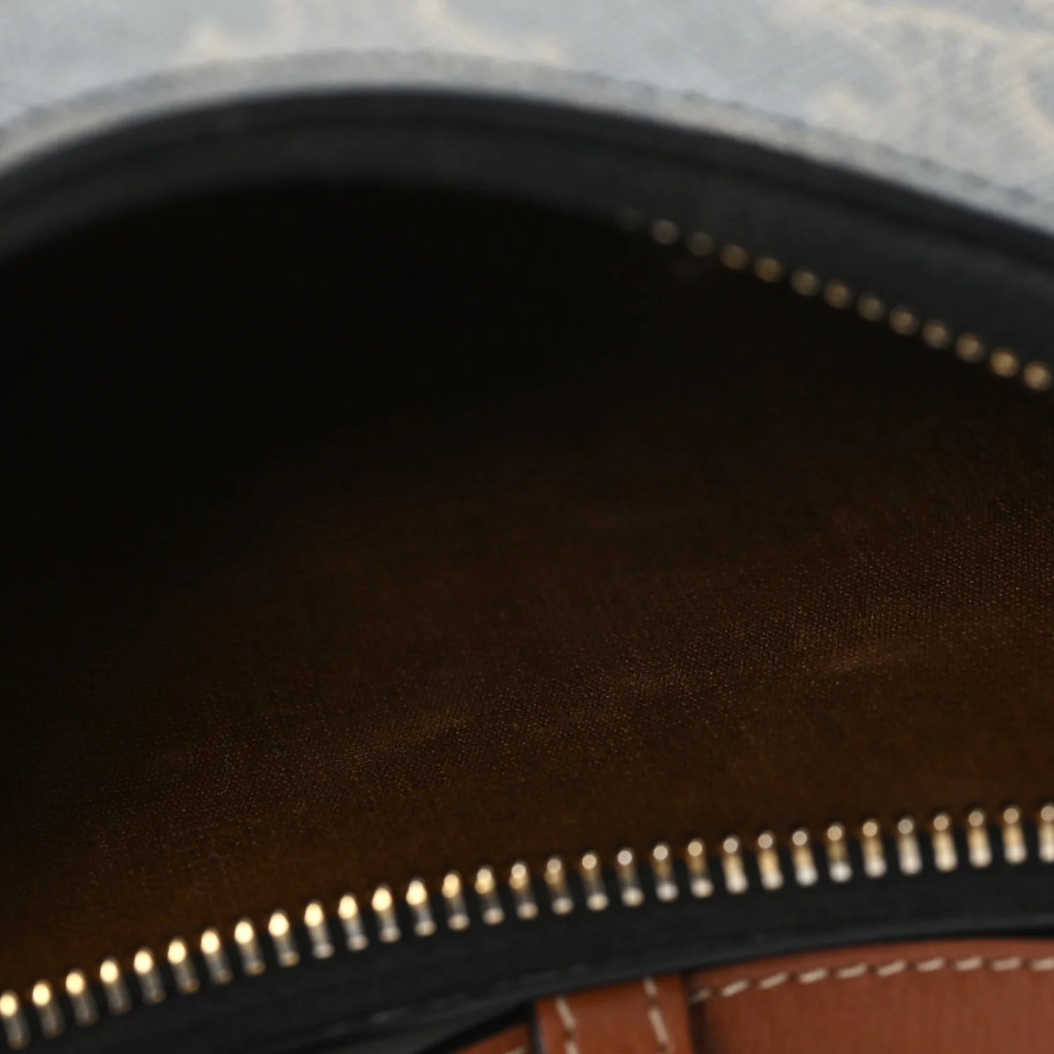 Triomphe Canvas Calfskin Ava Shoulder Bag Tan - Image 11
