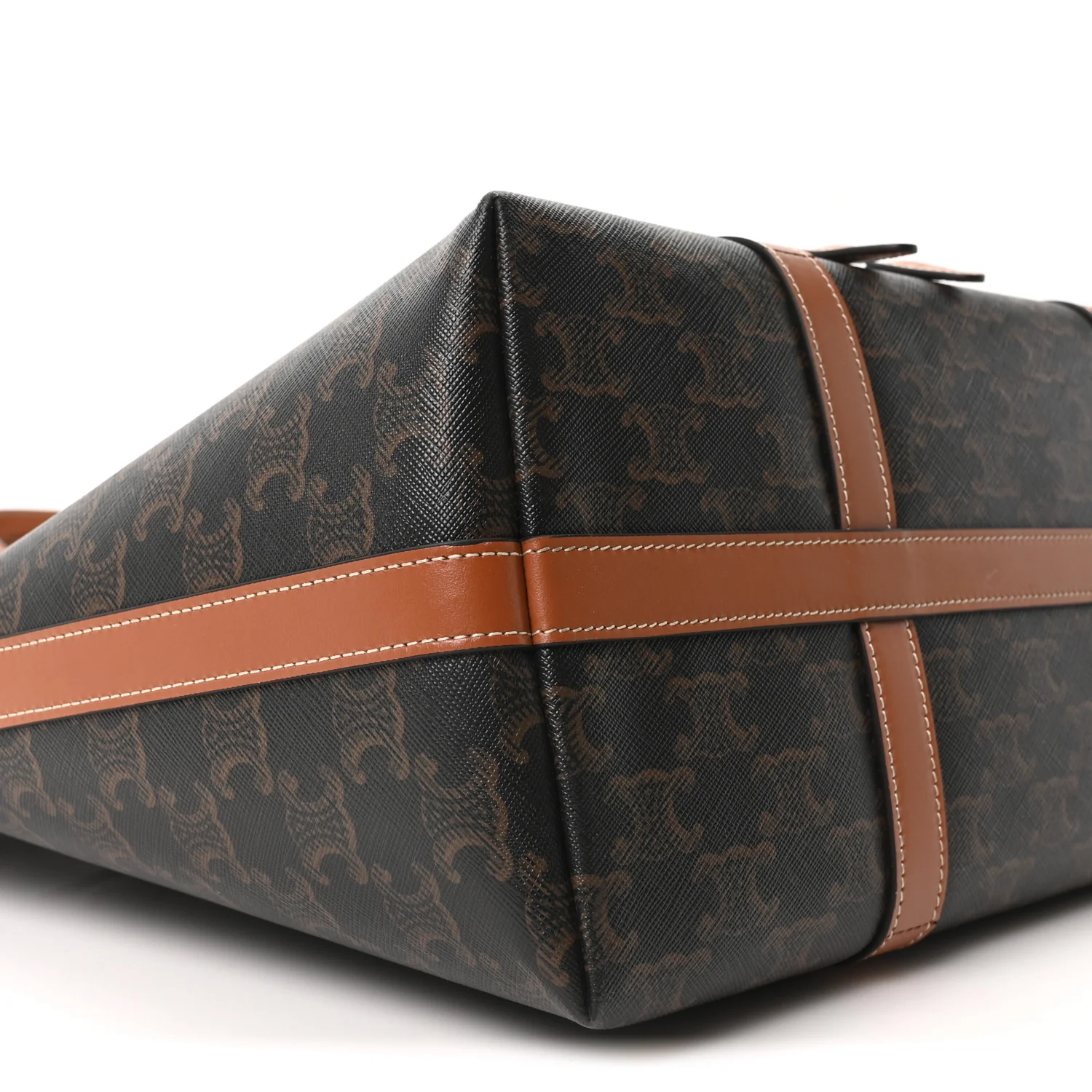 Triomphe Canvas Calfskin Cabas Drawstring Tan - Image 10