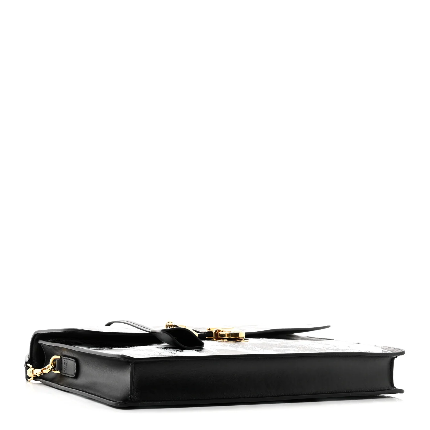 Triomphe Canvas Calfskin Cartable Small Briefcase Black - Image 4