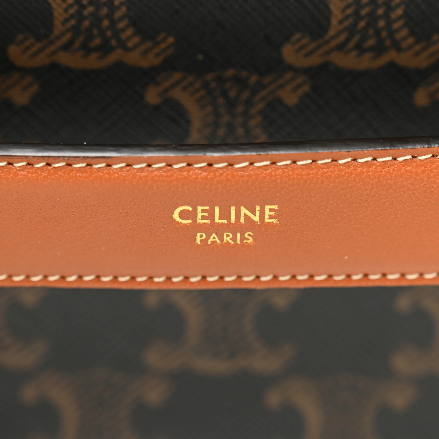 Triomphe Canvas Calfskin Flap Clutch - Image 6