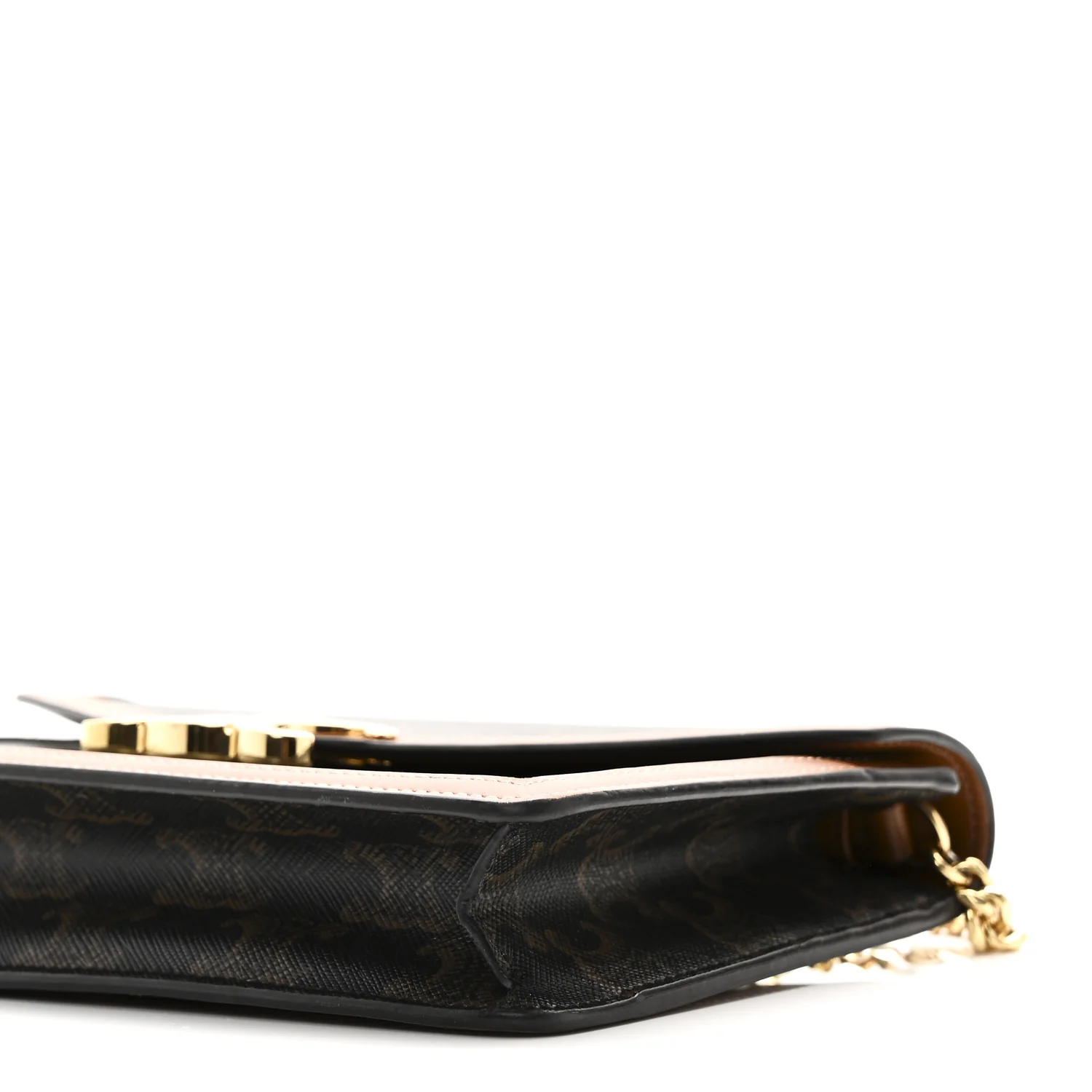 Triomphe Canvas Calfskin Margo Wallet on Chain Tan - Image 10