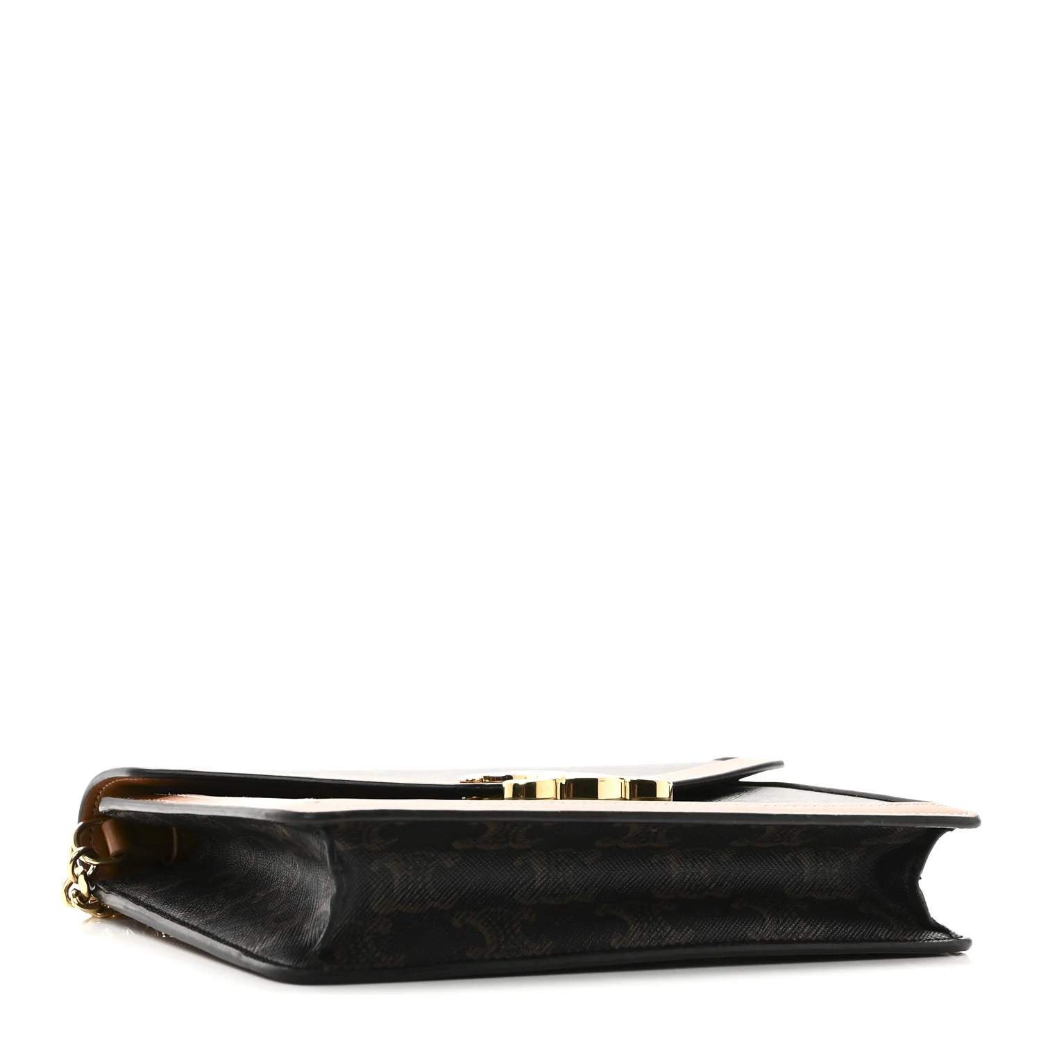 Triomphe Canvas Calfskin Margo Wallet on Chain Tan - Image 4