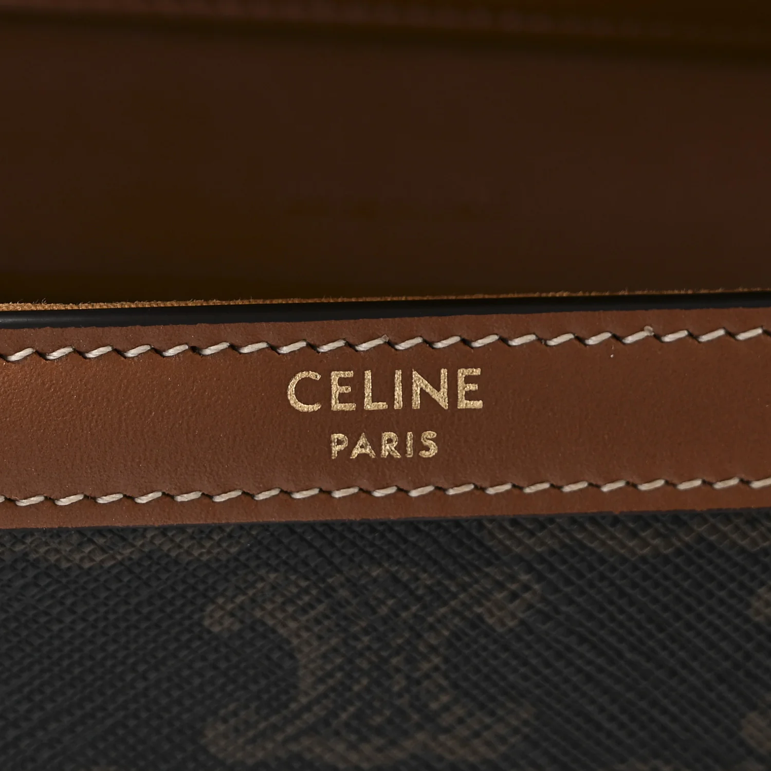 Triomphe Canvas Calfskin Margo Wallet on Chain Tan - Image 6