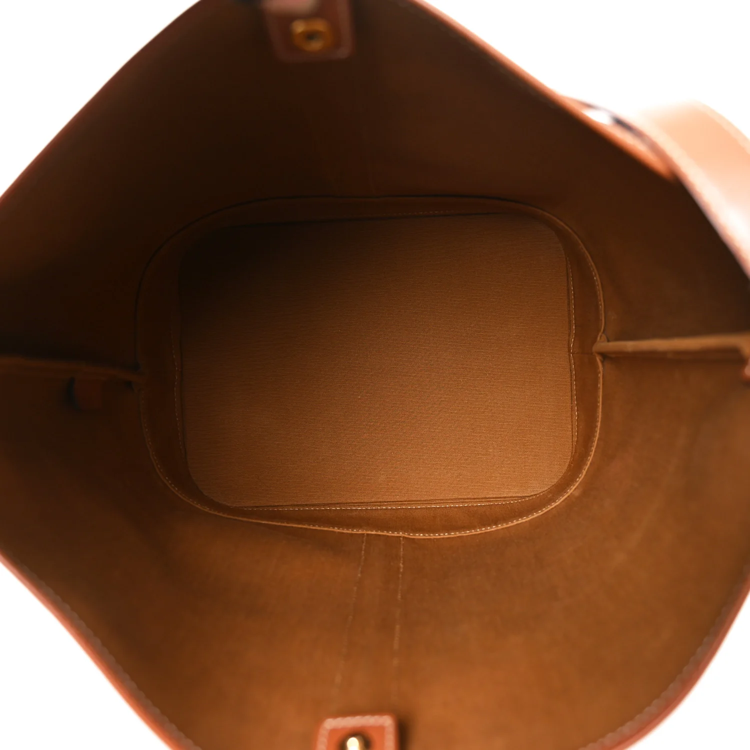 Triomphe Canvas Calfskin Medium Bucket Bag Tan - Image 5