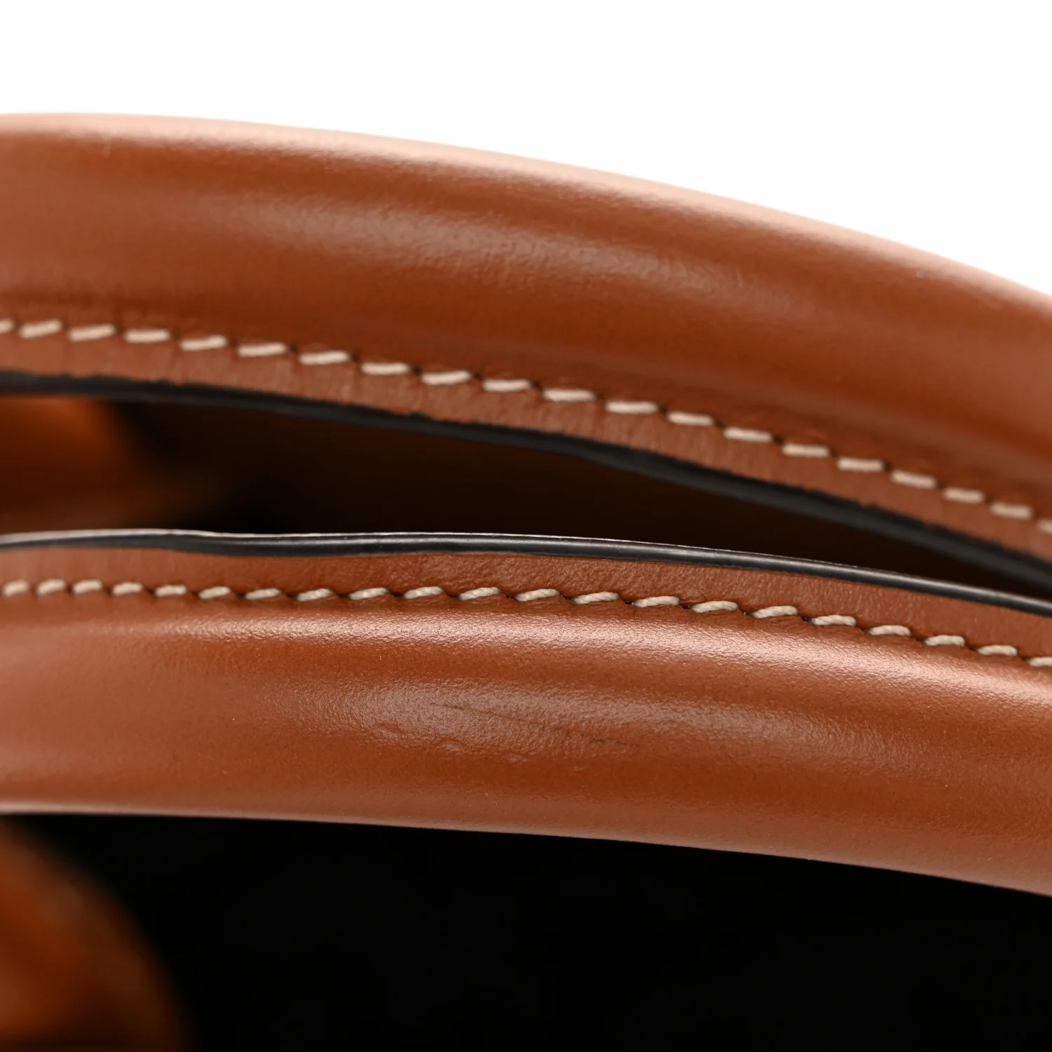 Triomphe Canvas Calfskin Mini Vertical Cabas Tan - Image 12