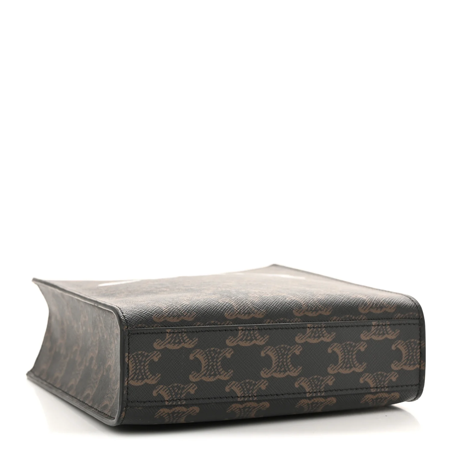 Triomphe Canvas Calfskin Mini Vertical Cabas Tan - Image 4