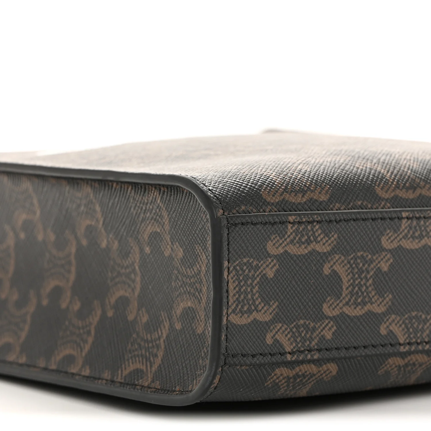 Triomphe Canvas Calfskin Mini Vertical Cabas Tan - Image 9