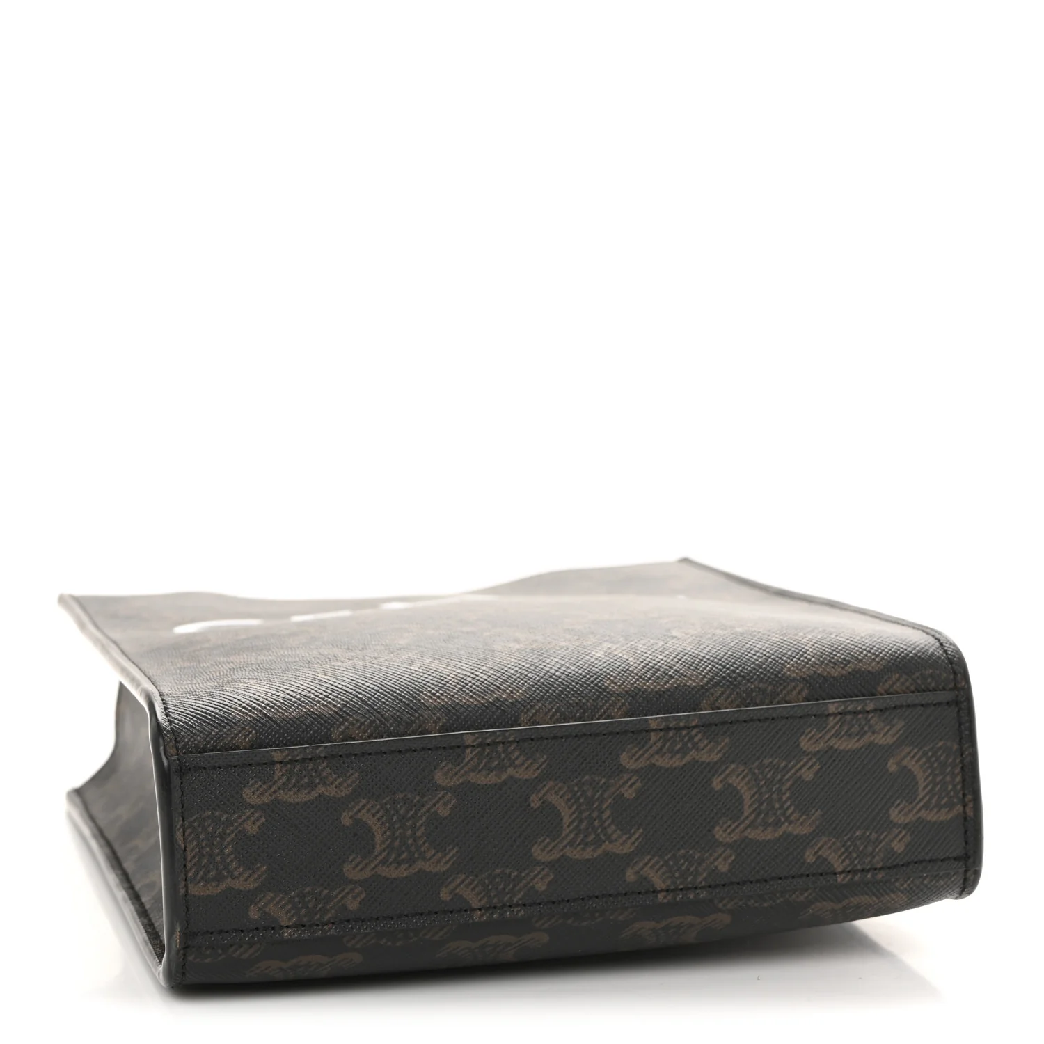 Triomphe Canvas Calfskin Mini Vertical Cabas Tan - Image 4