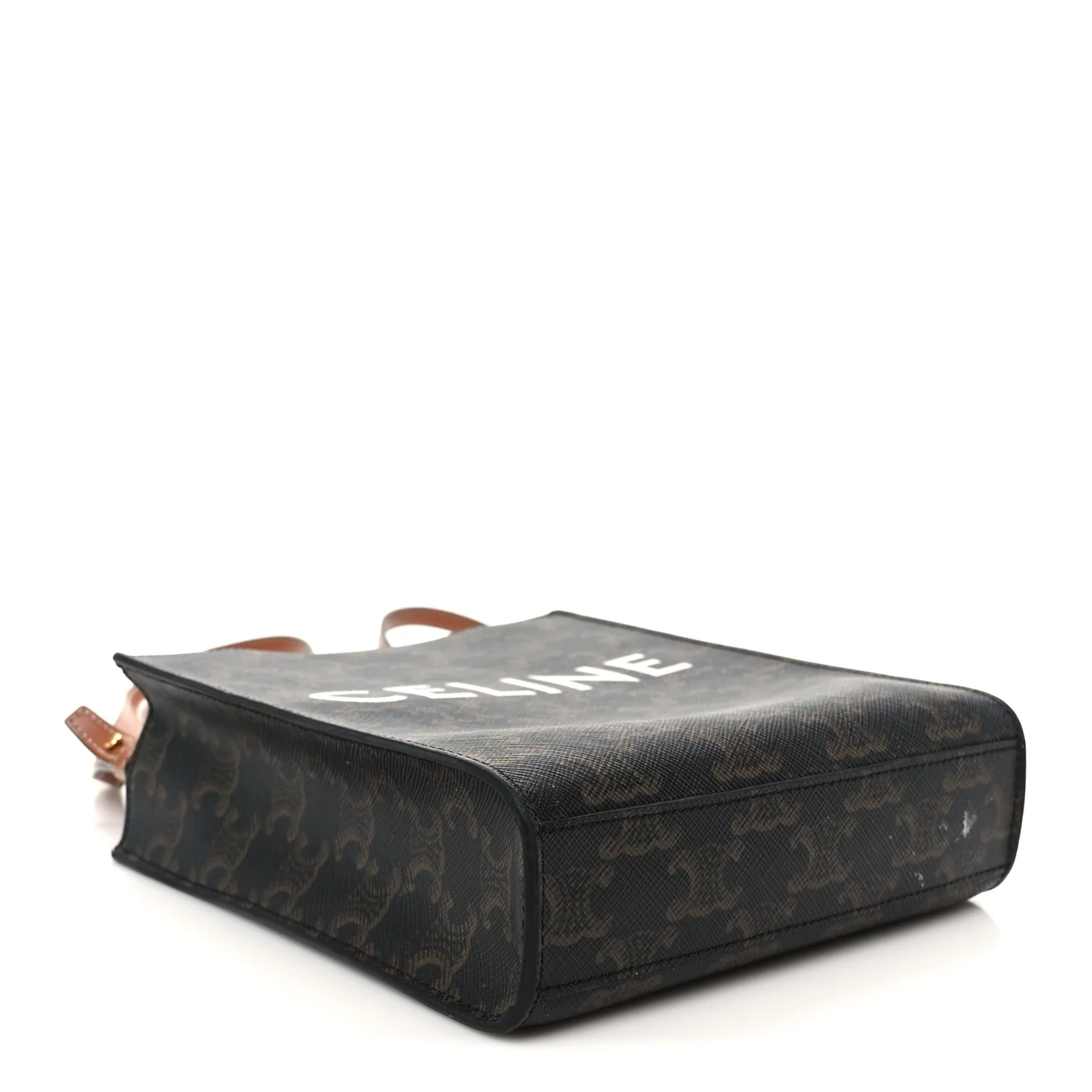 Triomphe Canvas Calfskin Mini Vertical Cabas Tan - Image 4