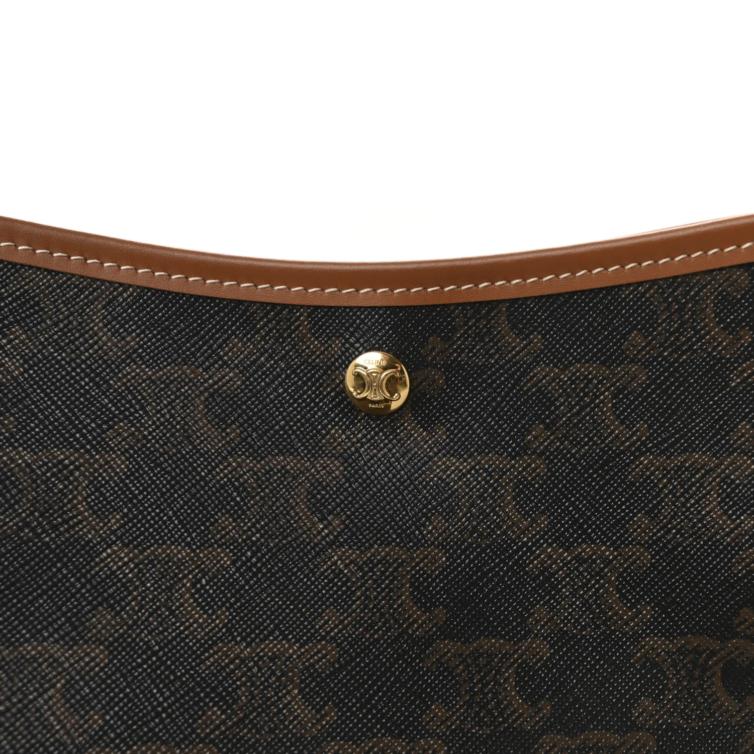Triomphe Canvas Calfskin Shopper Tote Tan - Image 9